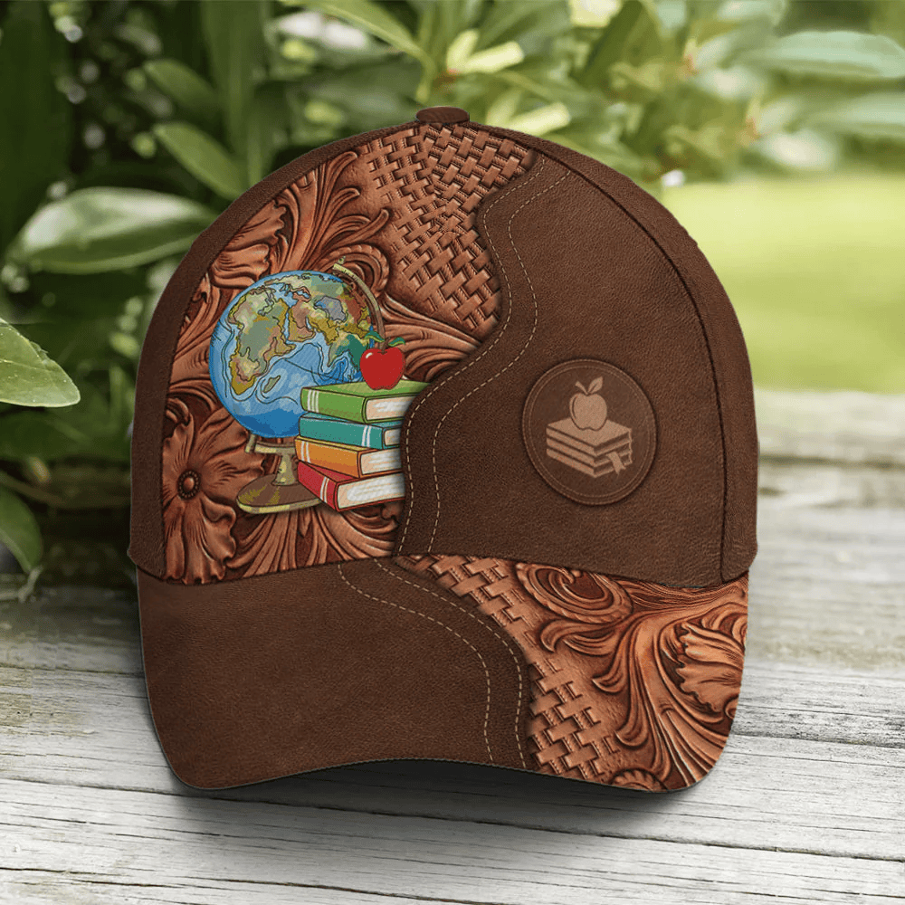 Adeenyc Classic Leather Apple Baseball Cap For Teachers Trucker Hats Custom Hats Gifts For Men & Women