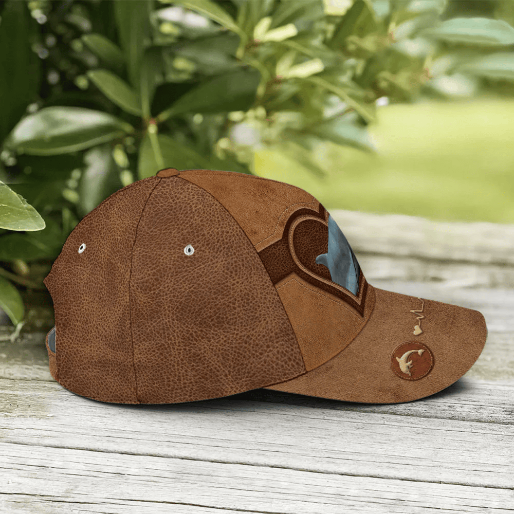 Adeenyc Classic Leather Style Dolphin Baseball Cap Trucker Hats Custom Hats Gifts For Men & Women