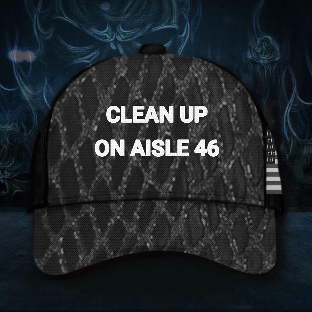 Adeenyc Clean Up On Aisle 46 Hat Anti Biden Hat Trucker Hats Custom Hats Gifts For Men & Women