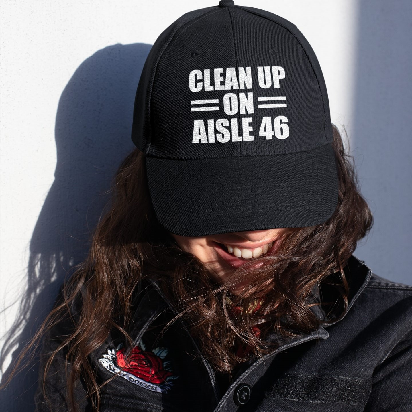 Adeenyc Clean Up On Aisle 46 Hat Lets Go Brandon Fck Joe Biden Merchandise Gifts For Trump Lovers Trucker Hats Custom Hats Gifts For Men & Women