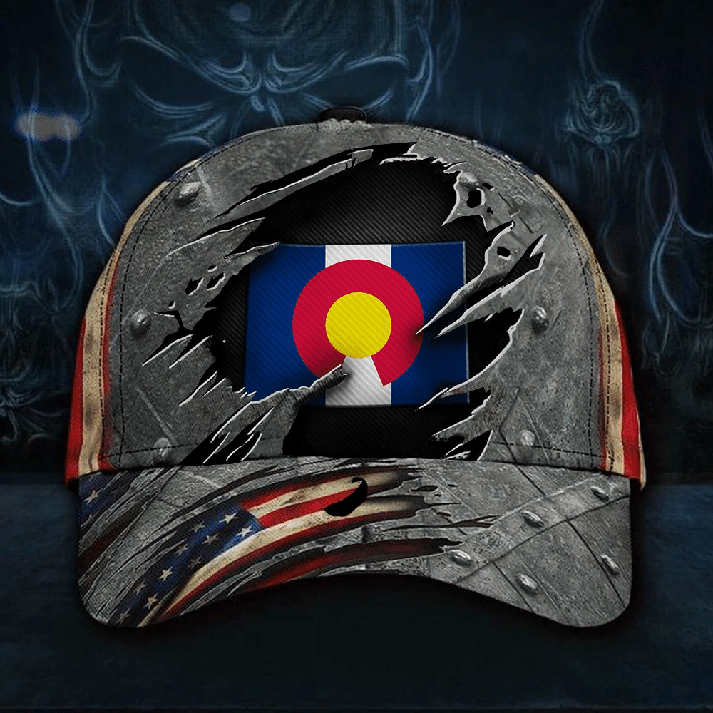 Adeenyc Colorado State Flag Hat Patriotic American Flag Baseball Cap Father's Day Gifts From Son Trucker Hats Custom Hats Gifts For Men & Women