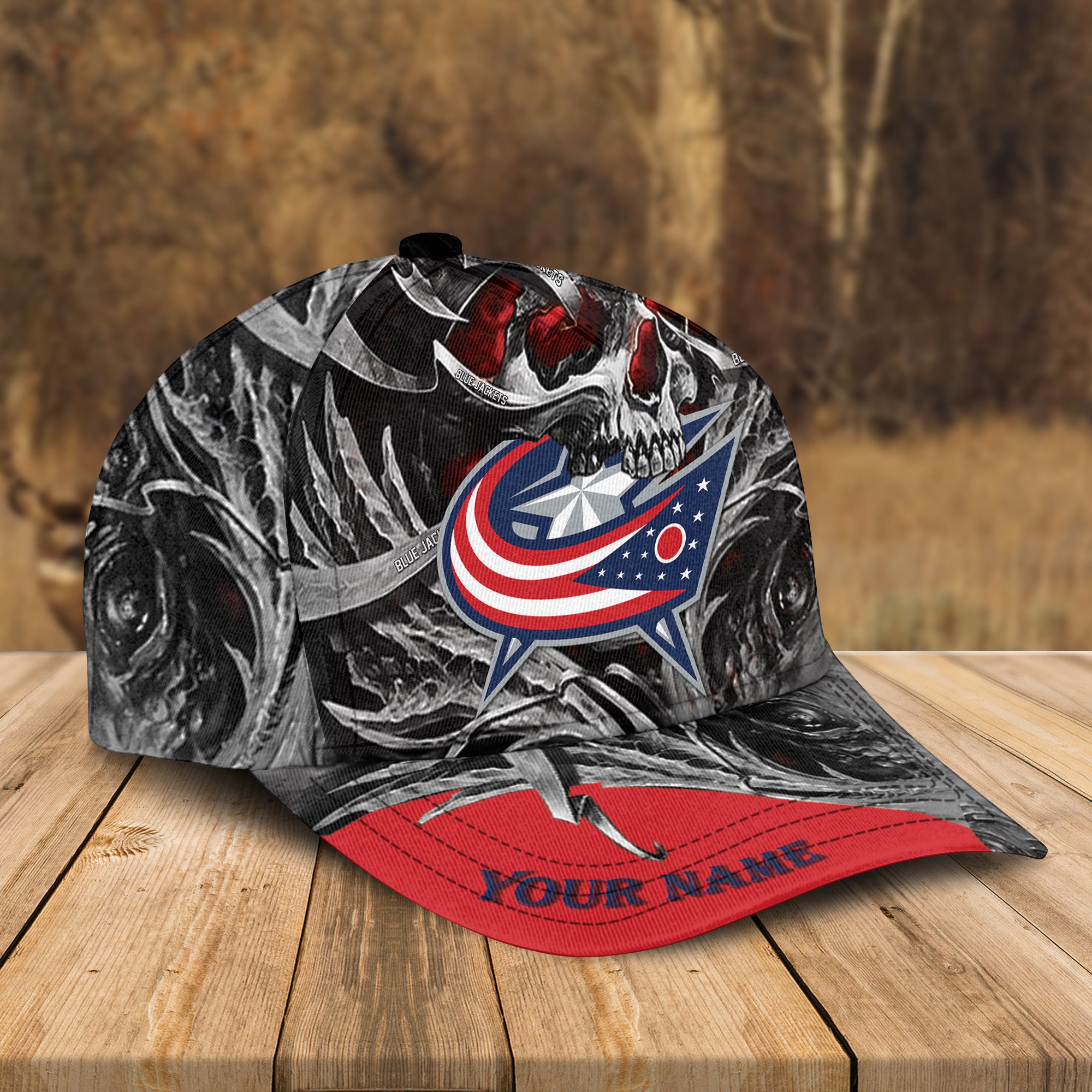 Adeenyc Columbus Blue Jackets NHL 3D Classic Cap Personalized Gift For Fans