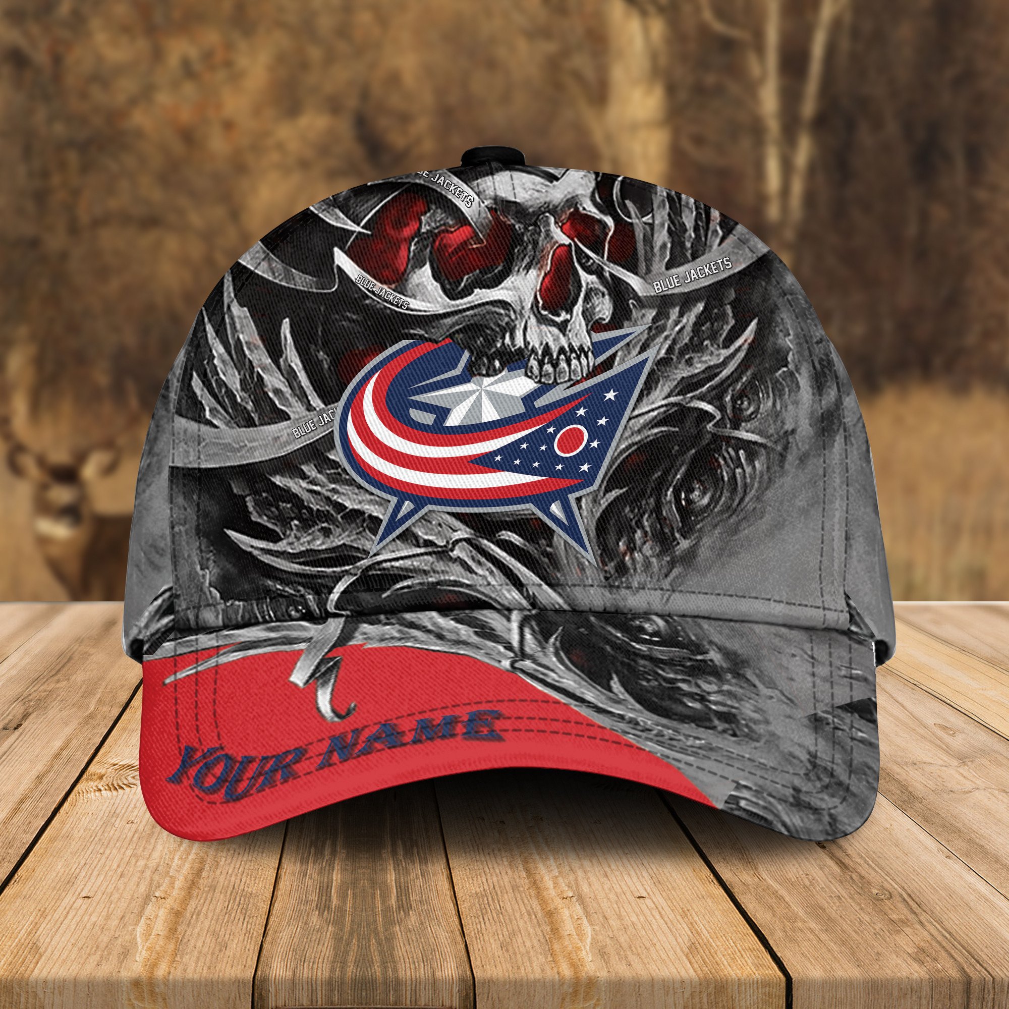 Adeenyc Columbus Blue Jackets NHL 3D Classic Cap Personalized Gift For Fans