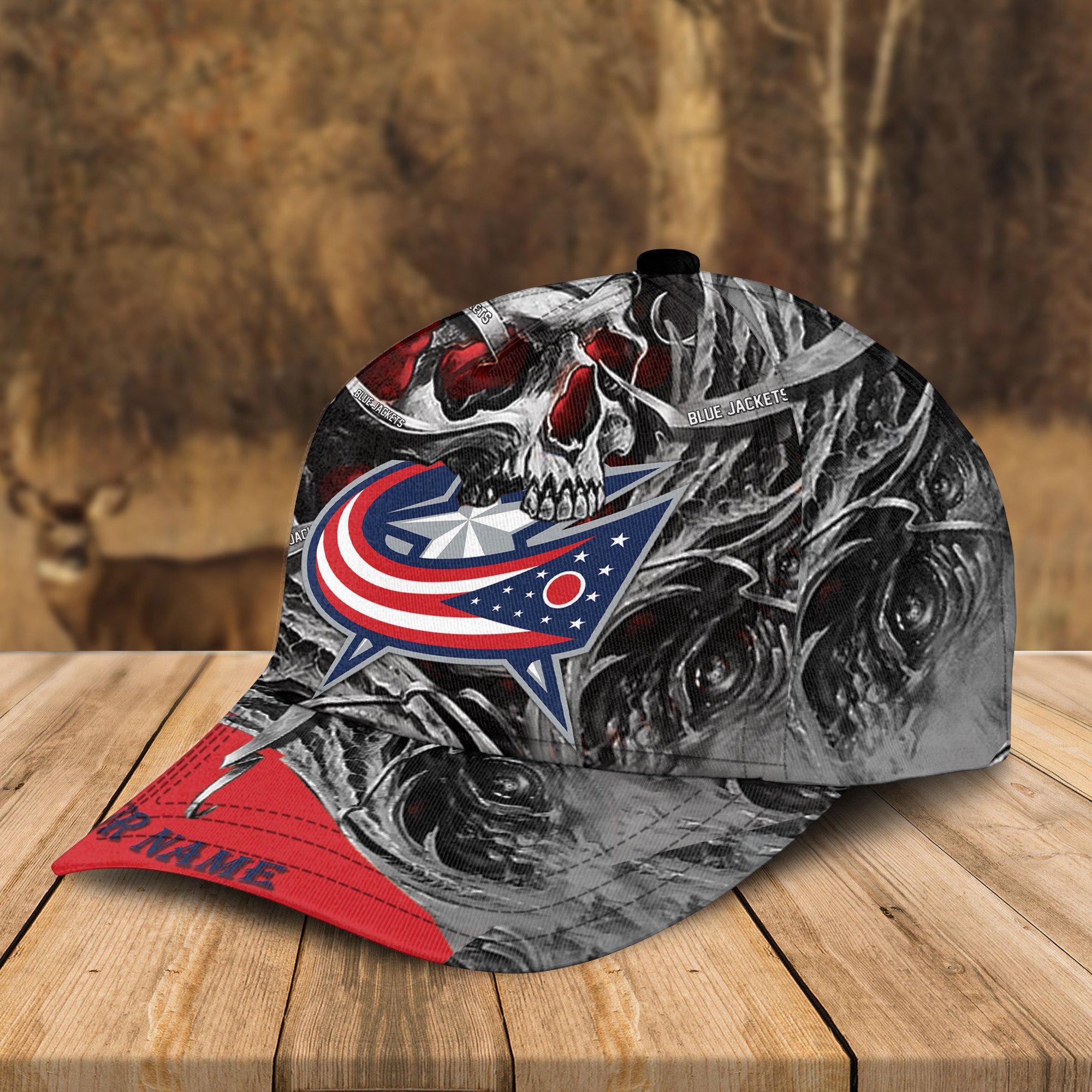 Adeenyc Columbus Blue Jackets NHL 3D Classic Cap Personalized Gift For Fans