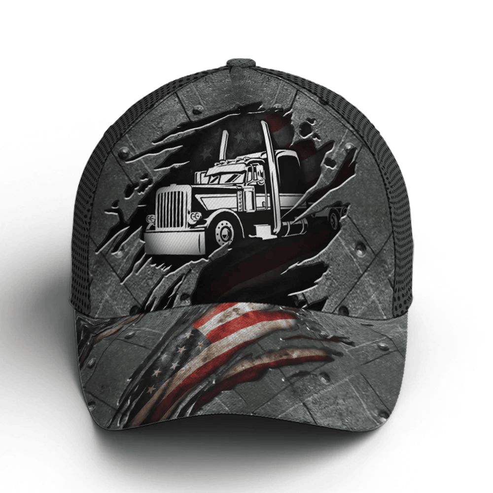 Adeenyc Cool Baseball Cap For Trucker Metallic Style Trucker Hats Custom Hats Gifts For Men & Women