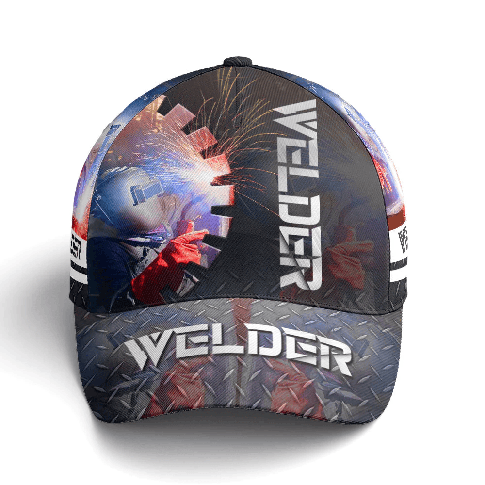 Adeenyc Cool Baseball Cap For Welder Metallic Style Trucker Hats Custom Hats Gifts For Men & Women