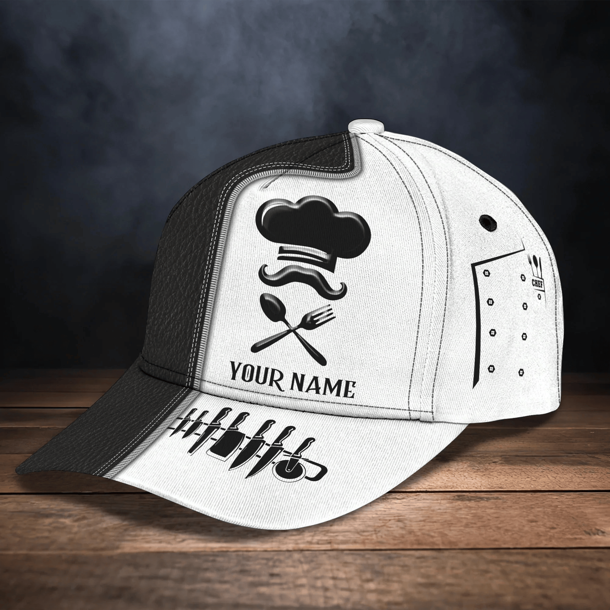 Adeenyc Custom 3D All Over Print Baseball Cap For Master Chef, Chef Baseball Cap, Hat, Birthday Present For Master Chef Trucker Hats Custom Hats Gifts For Men & Women