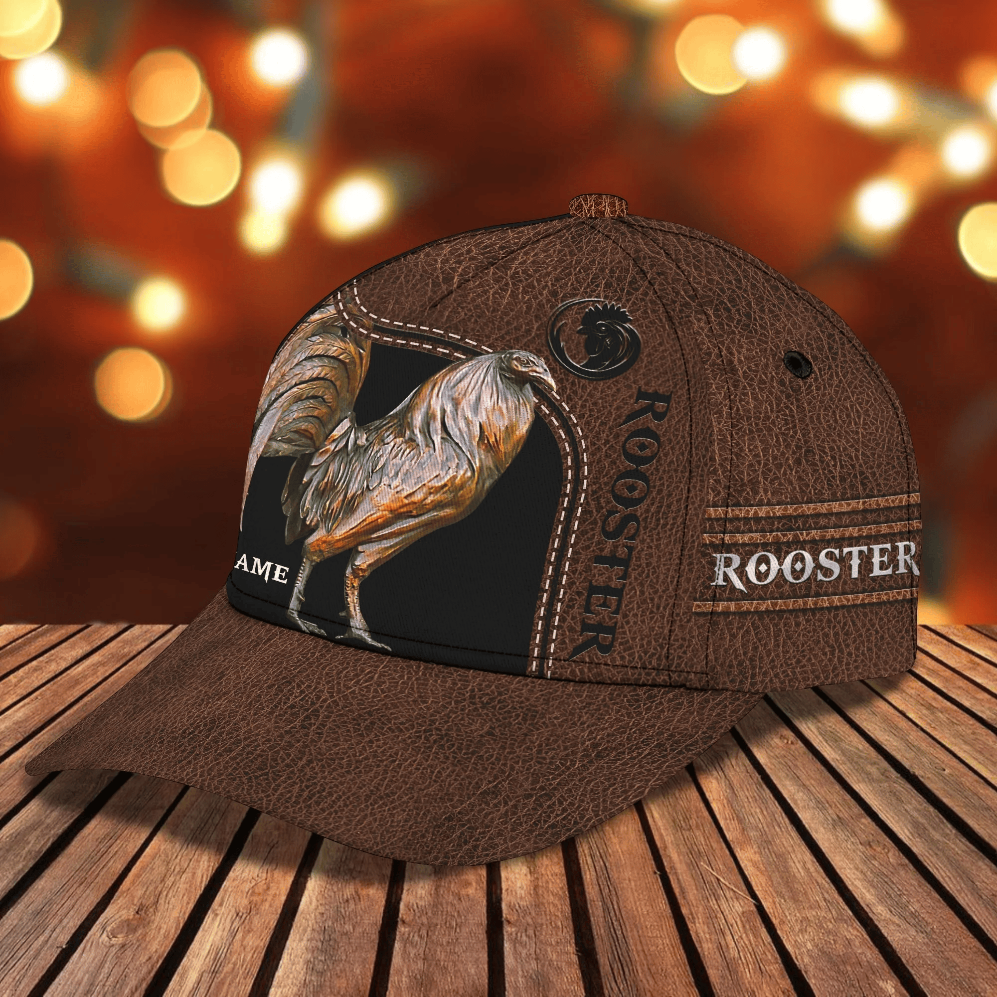Adeenyc Custom 3D Full Printed Rooster Cap, Rooster Hat, Baseball Chicken Cap Hat For Farmer, Chicken Hat Trucker Hats Custom Hats Gifts For Men & Women