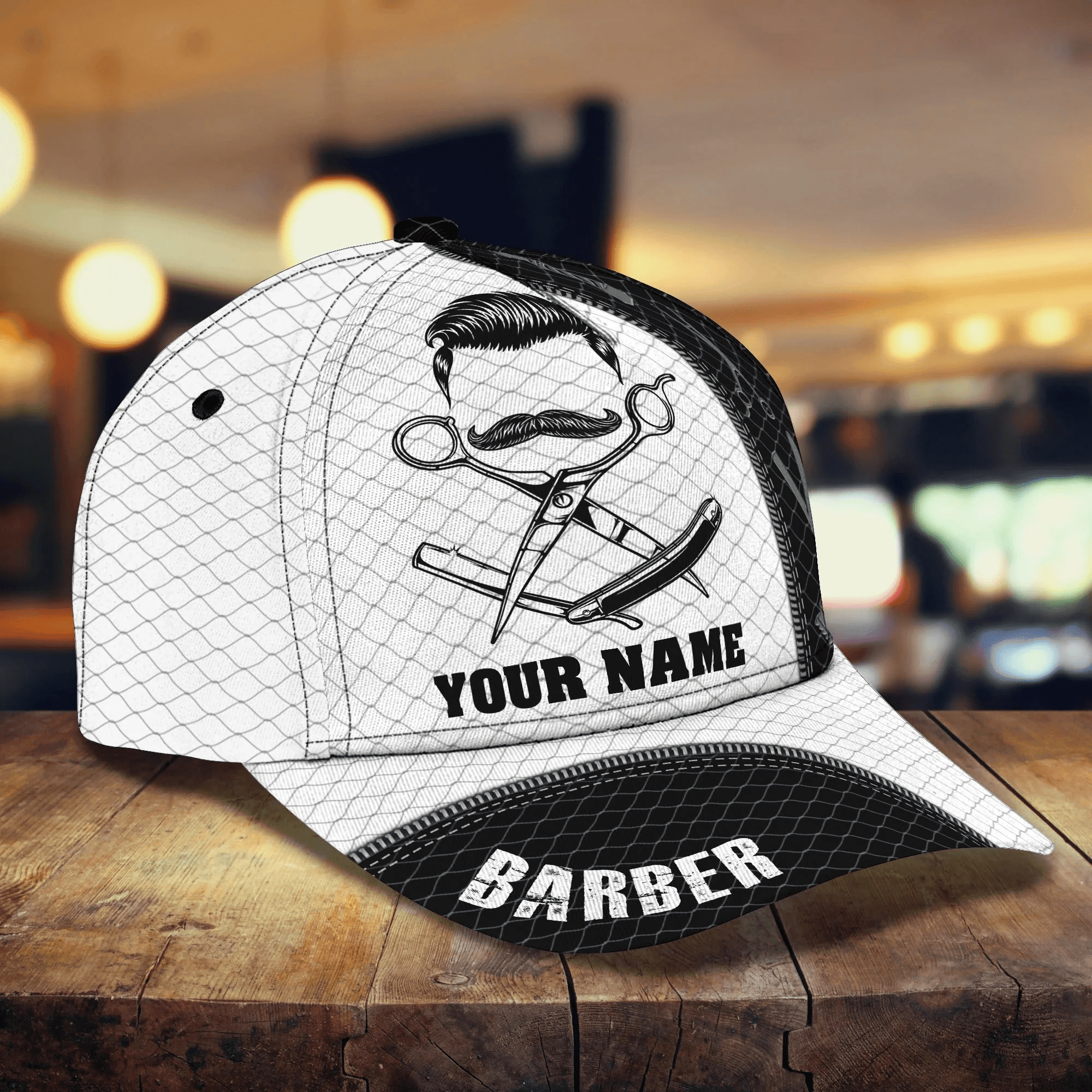 Adeenyc Custom Barber Cap For Men, Woman Barber Cap Hat, 3D All Over Print Baseball Barber Cap Trucker Hats Custom Hats Gifts For Men & Women