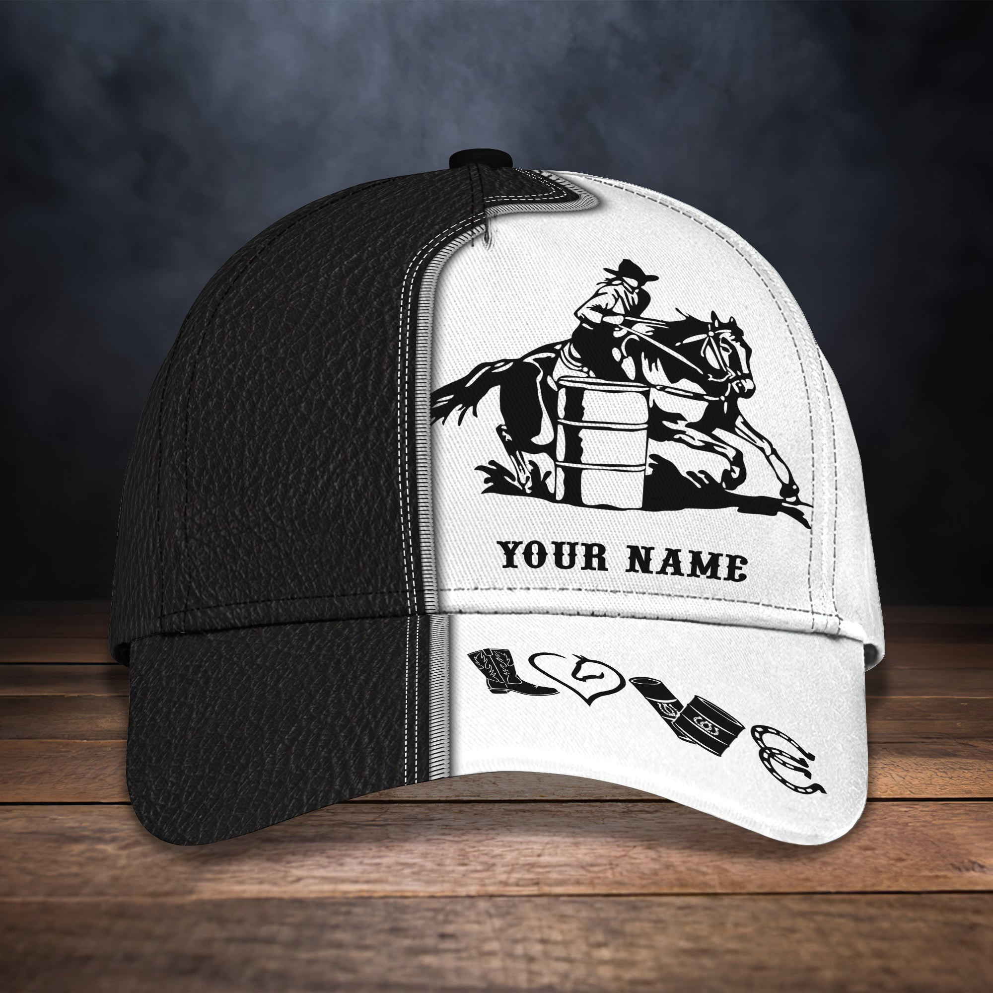 Adeenyc Custom Barrel Racing Cap - Personalized Name Hat Hats Gifts for men & women Adeenyc.com