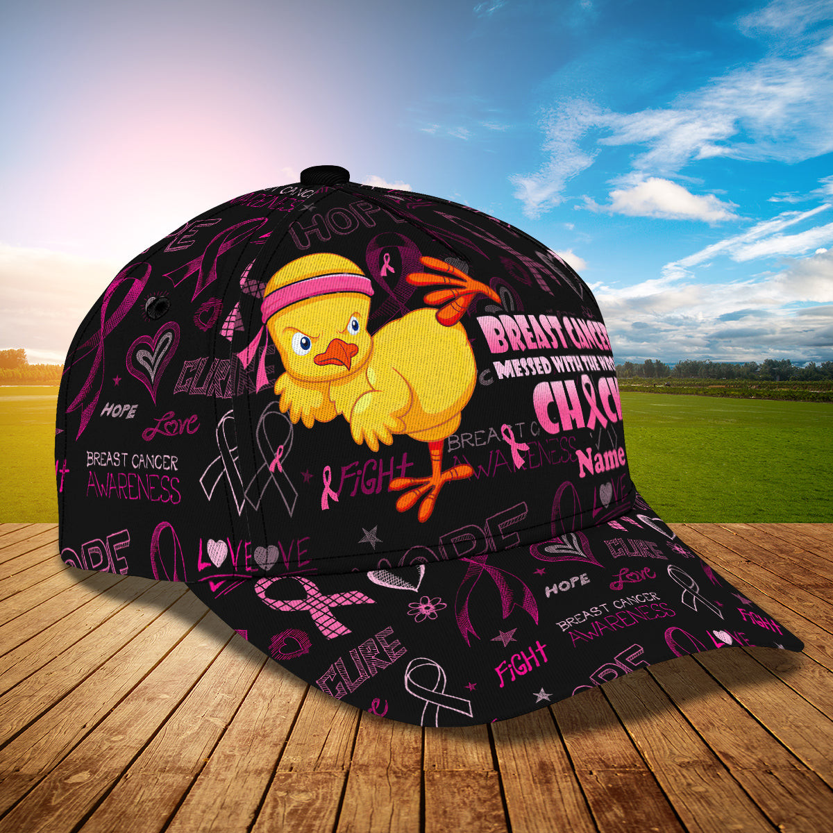 Adeenyc Custom Breast Cancer Awareness Cap - Personalized Classic Cap Baseball Cap Hat Hats Gifts for men & women Adeenyc.com