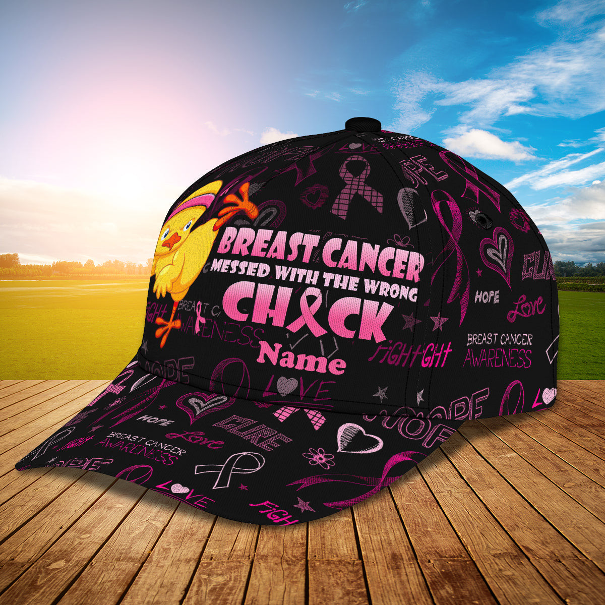 Adeenyc Custom Breast Cancer Awareness Cap - Personalized Classic Cap Baseball Cap Hat Hats Gifts for men & women Adeenyc.com
