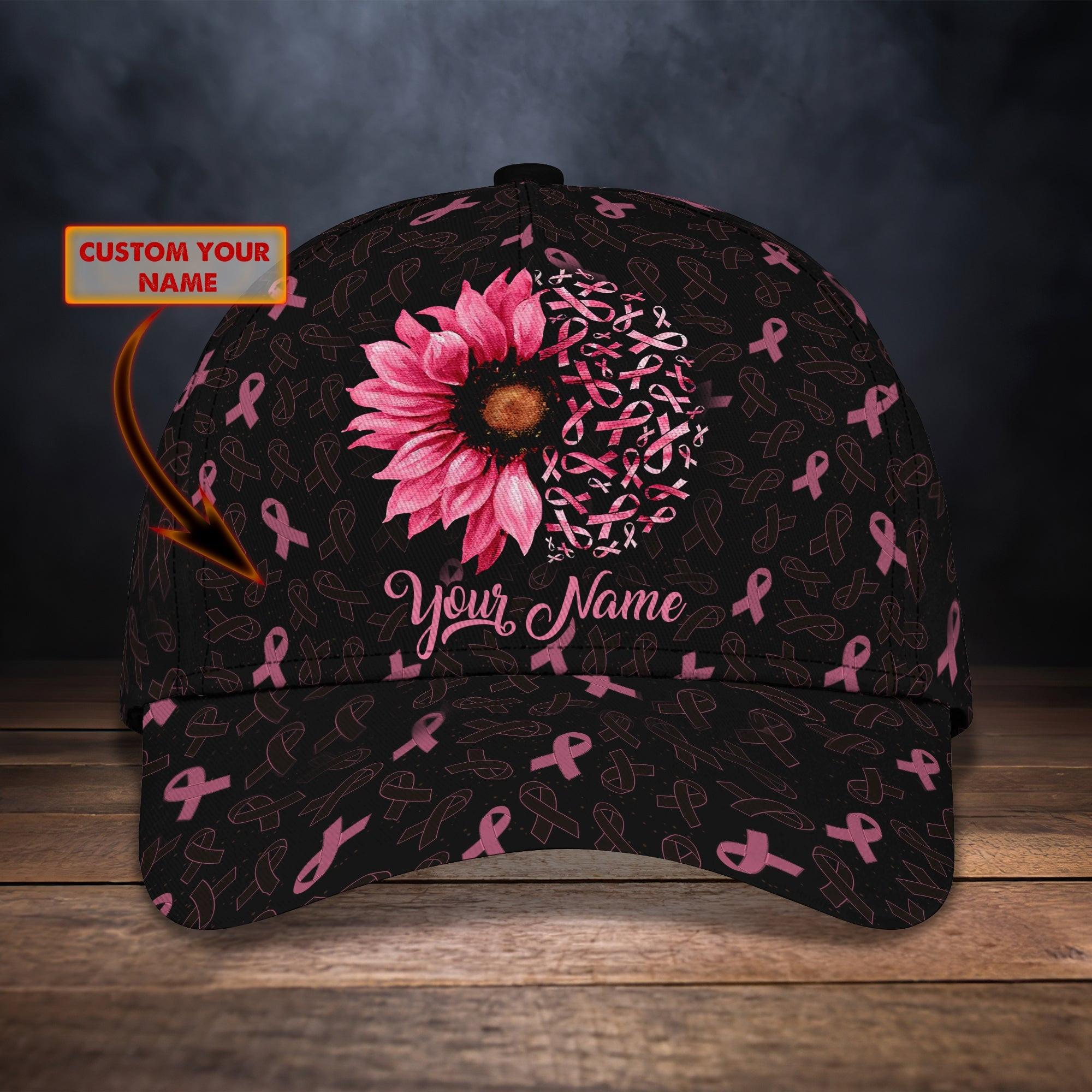 Adeenyc Custom Breast Cancer Awareness Cap - Personalized Classic Hat Hats Gifts for men & women Adeenyc.com