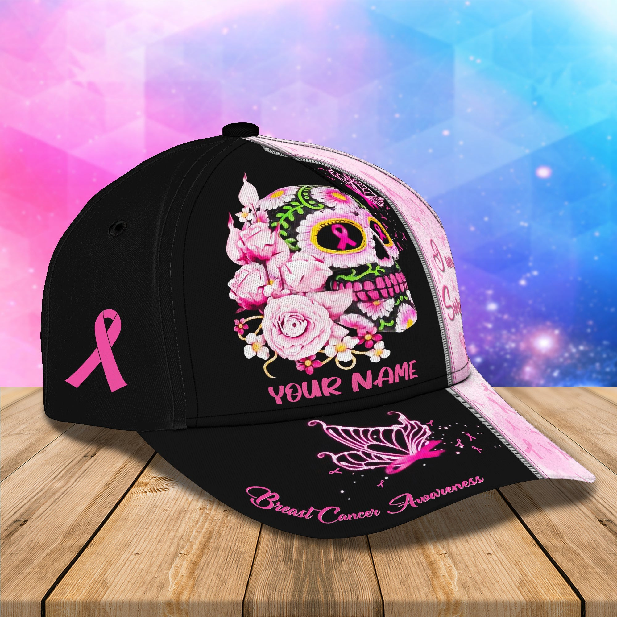 Adeenyc Custom Breast Cancer Awareness Classic Cap Baseball Cap Hat Hats Gifts for men & women Adeenyc.com