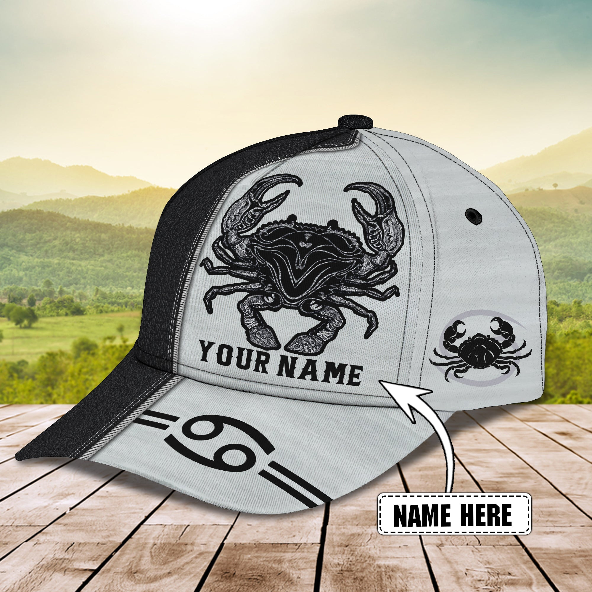 Adeenyc Custom Cancer Zodiac Cap - Personalized Classic Hat Hats Gifts for men & women Adeenyc.com