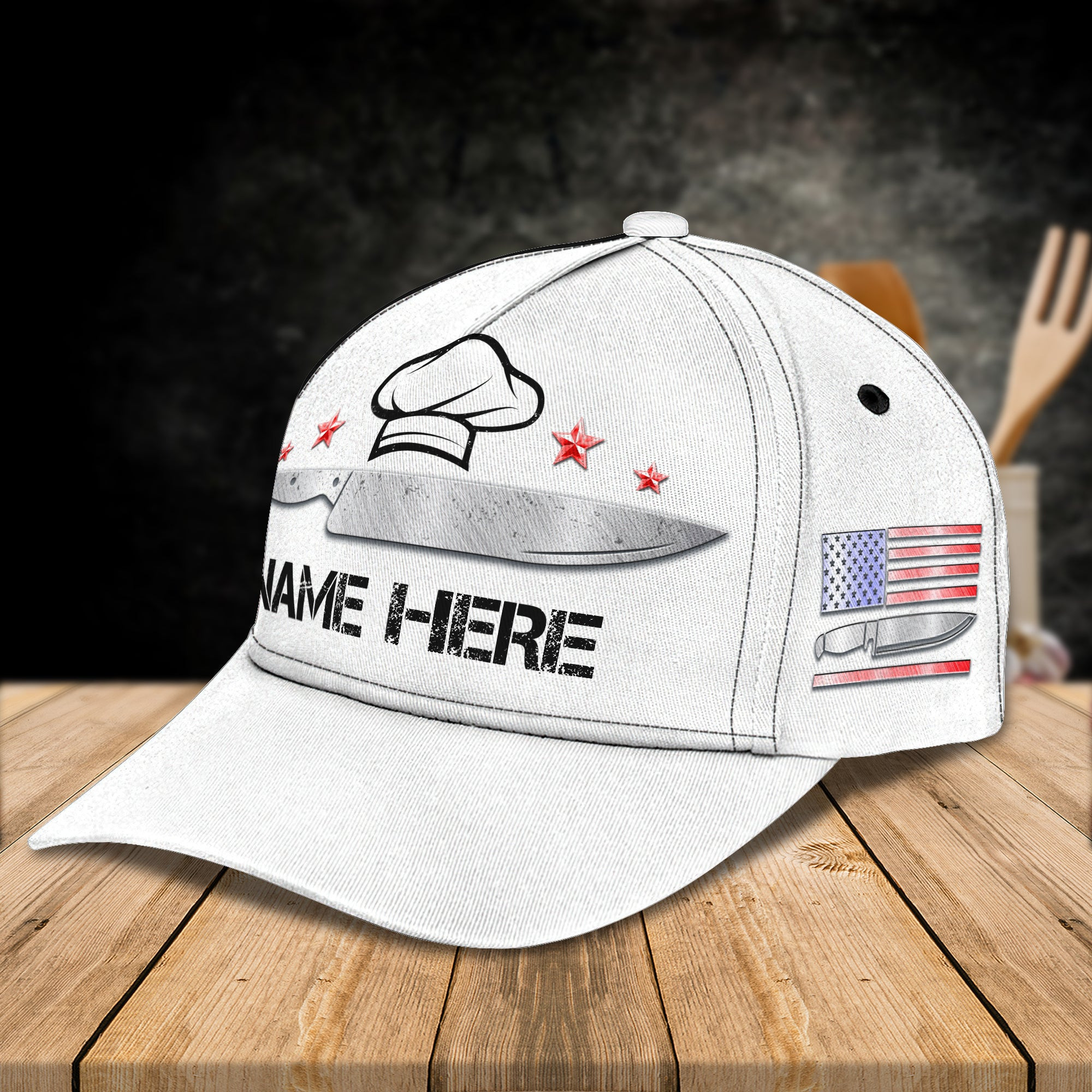 Adeenyc Custom Chef Cap - Personalized Classic Name Cap Hats Gifts for men & women Adeenyc.com