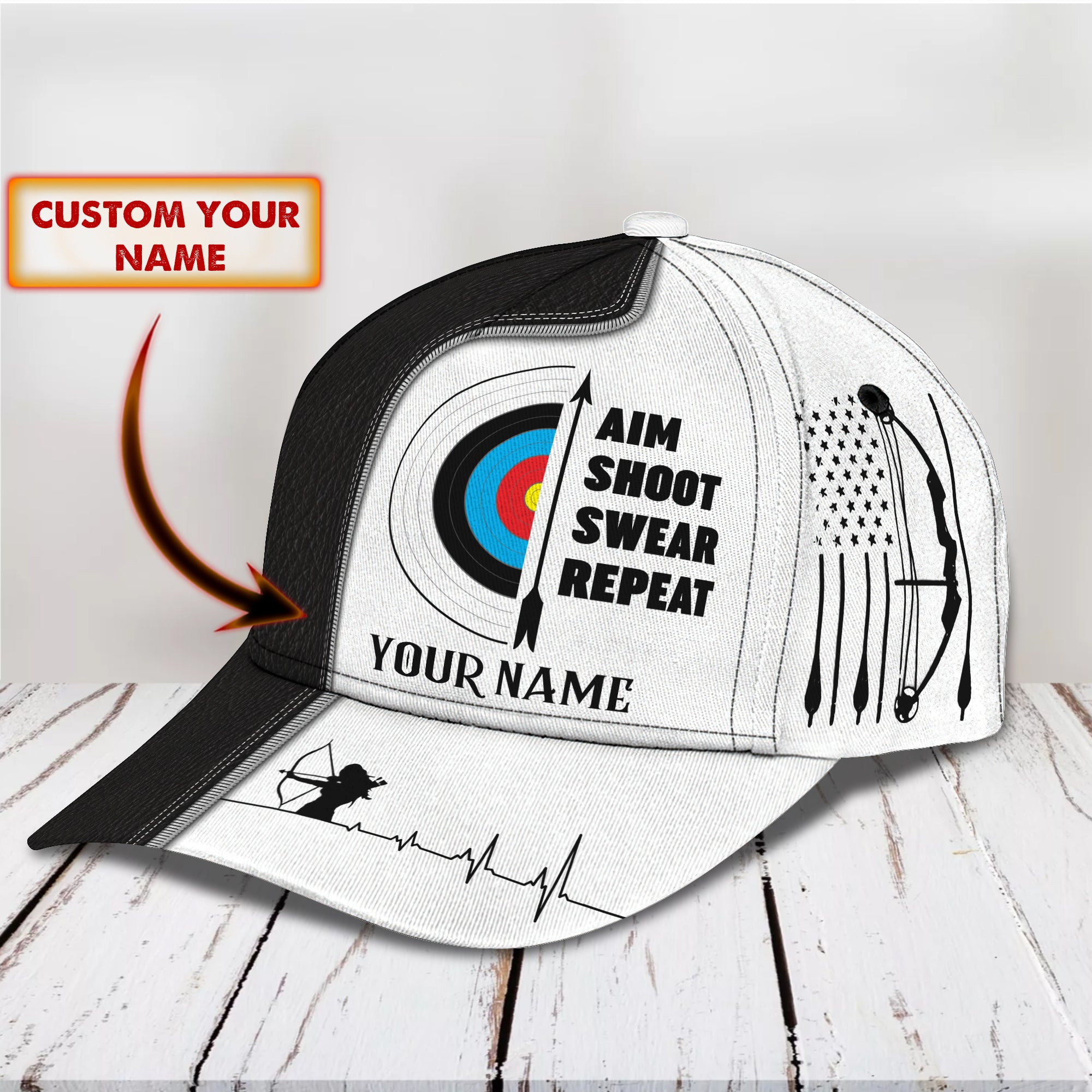 Adeenyc Custom Classic Archery Cap - Personalized Name Cap Hats Gifts for men & women Adeenyc.com