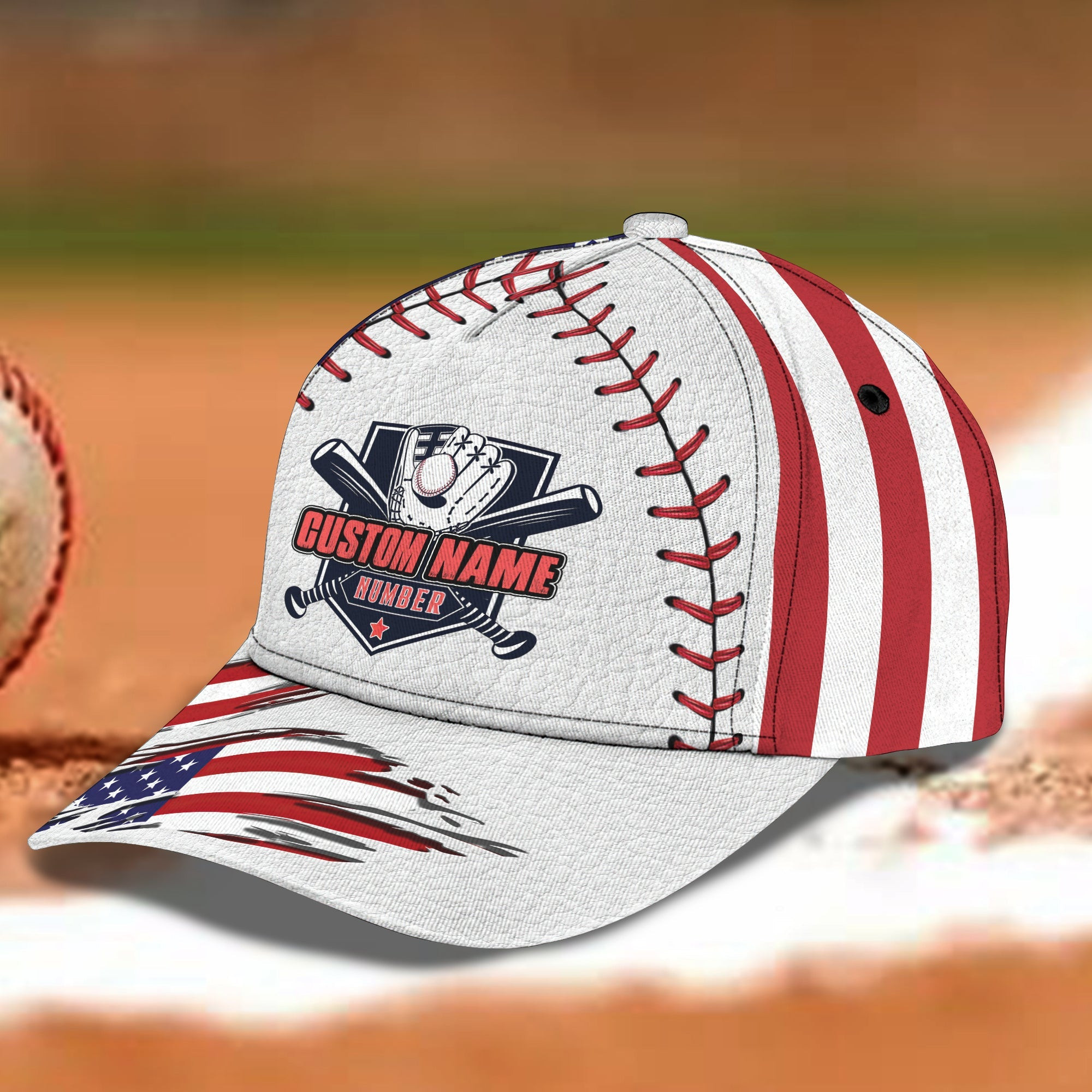 Adeenyc Custom Classic Baseball Cap - Personalized Name - Usa Pride - Gift Or Personal Use Hats Gifts for men & women Adeenyc.com