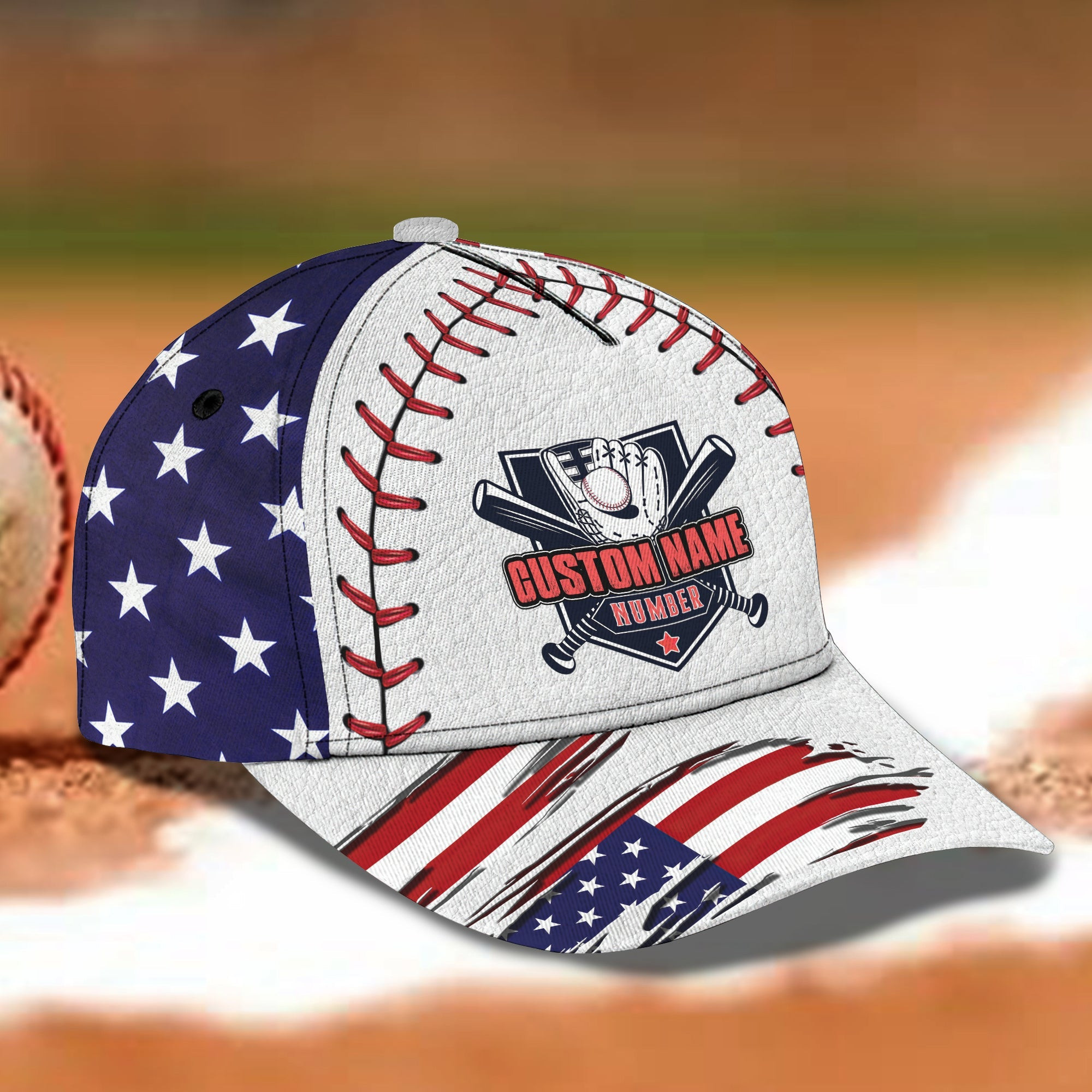 Adeenyc Custom Classic Baseball Cap - Personalized Name - Usa Pride - Gift Or Personal Use Hats Gifts for men & women Adeenyc.com