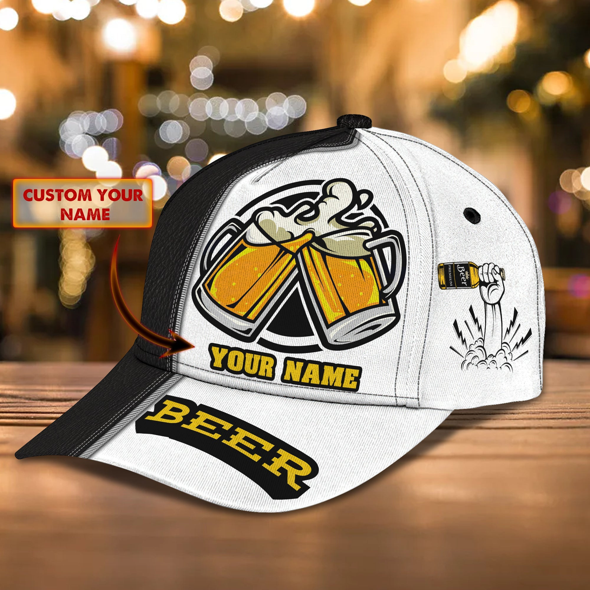 Adeenyc Custom Classic Beer Name Cap Hats Gifts for men & women Adeenyc.com