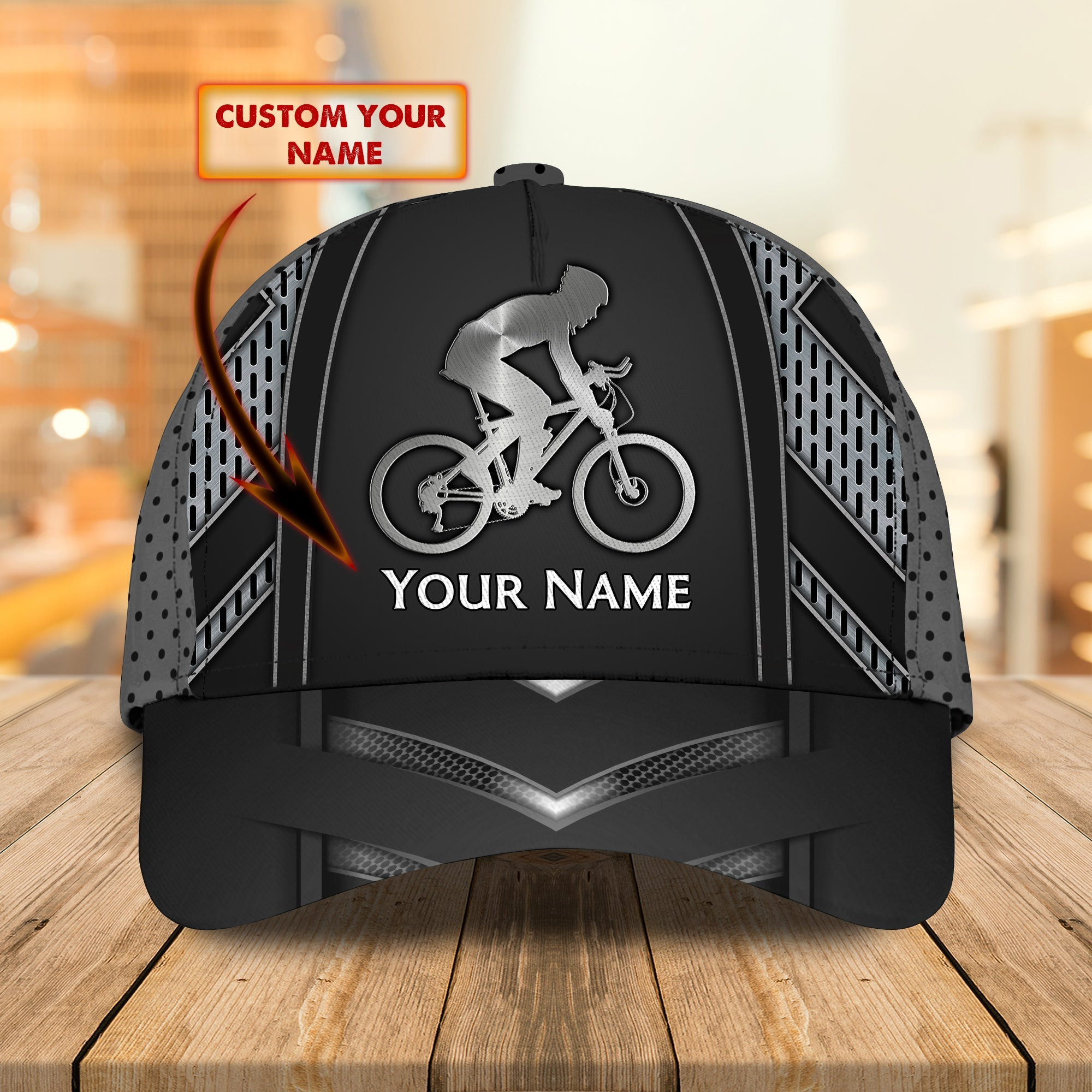 Adeenyc Custom Classic Bicycle Cap - Personalized Name Cap Hats Gifts for men & women Adeenyc.com