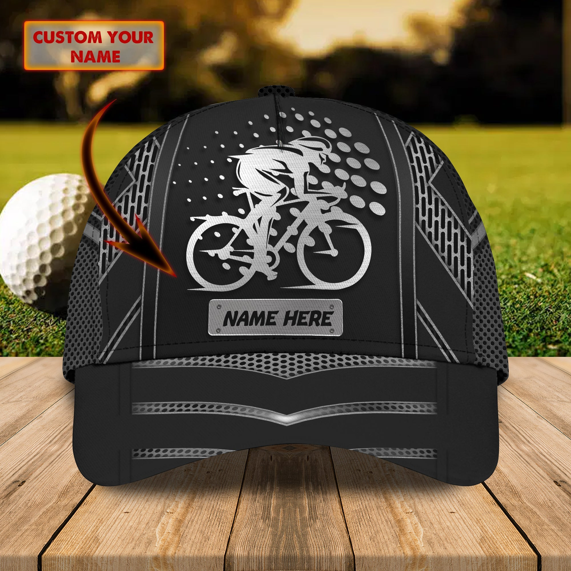 Adeenyc Custom Classic Bicycle Cap - Personalized Name Cap Hats Gifts for men & women Adeenyc.com