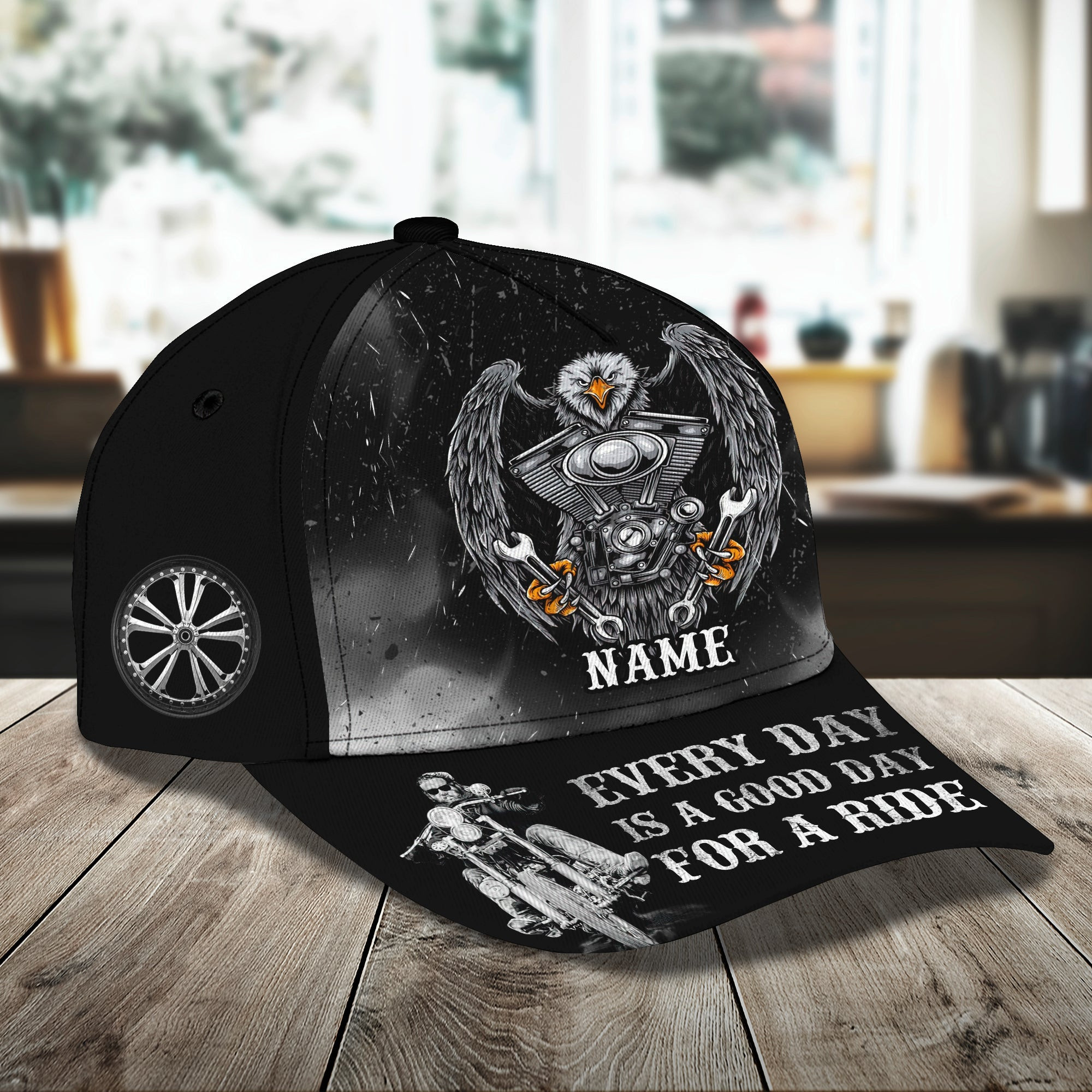 Adeenyc Custom Classic Biker Cap - Personalized Hats Gifts for men & women Adeenyc.com