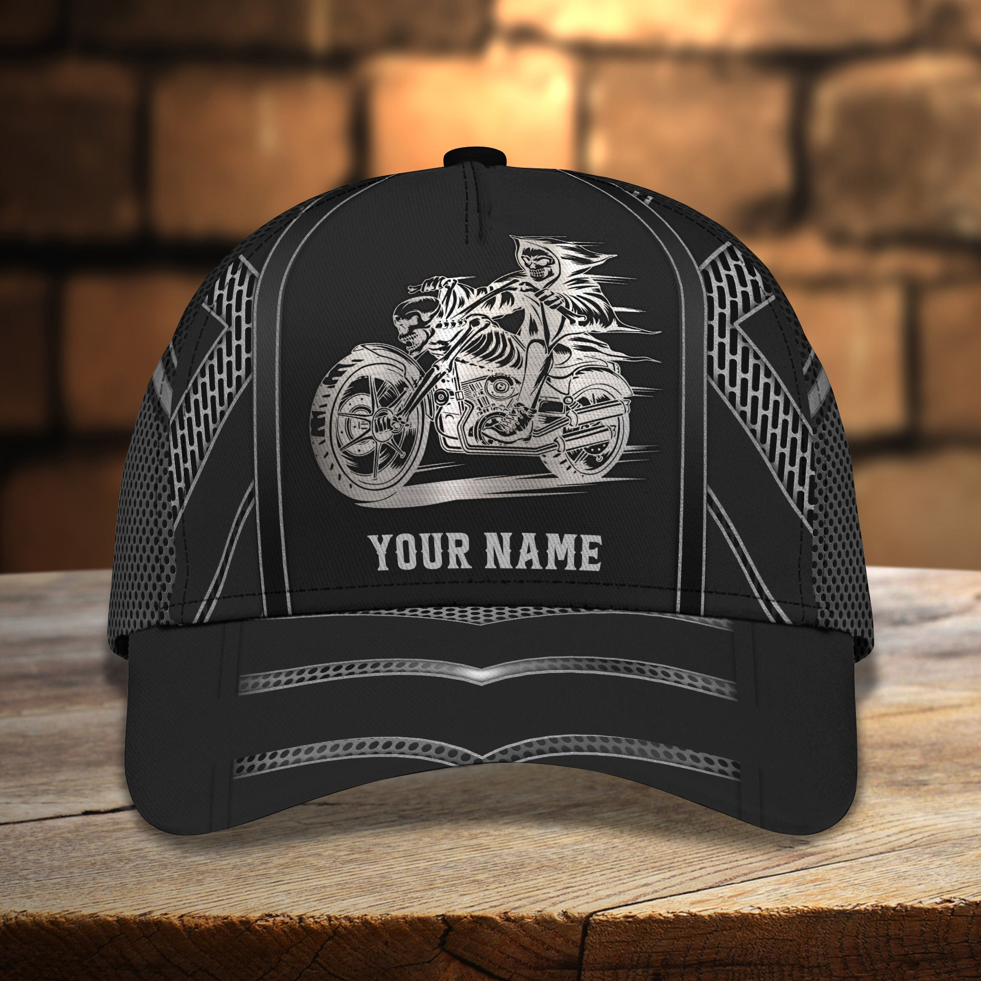 Adeenyc Custom Classic Biker Cap - Personalized Name Cap Hats Gifts for men & women Adeenyc.com
