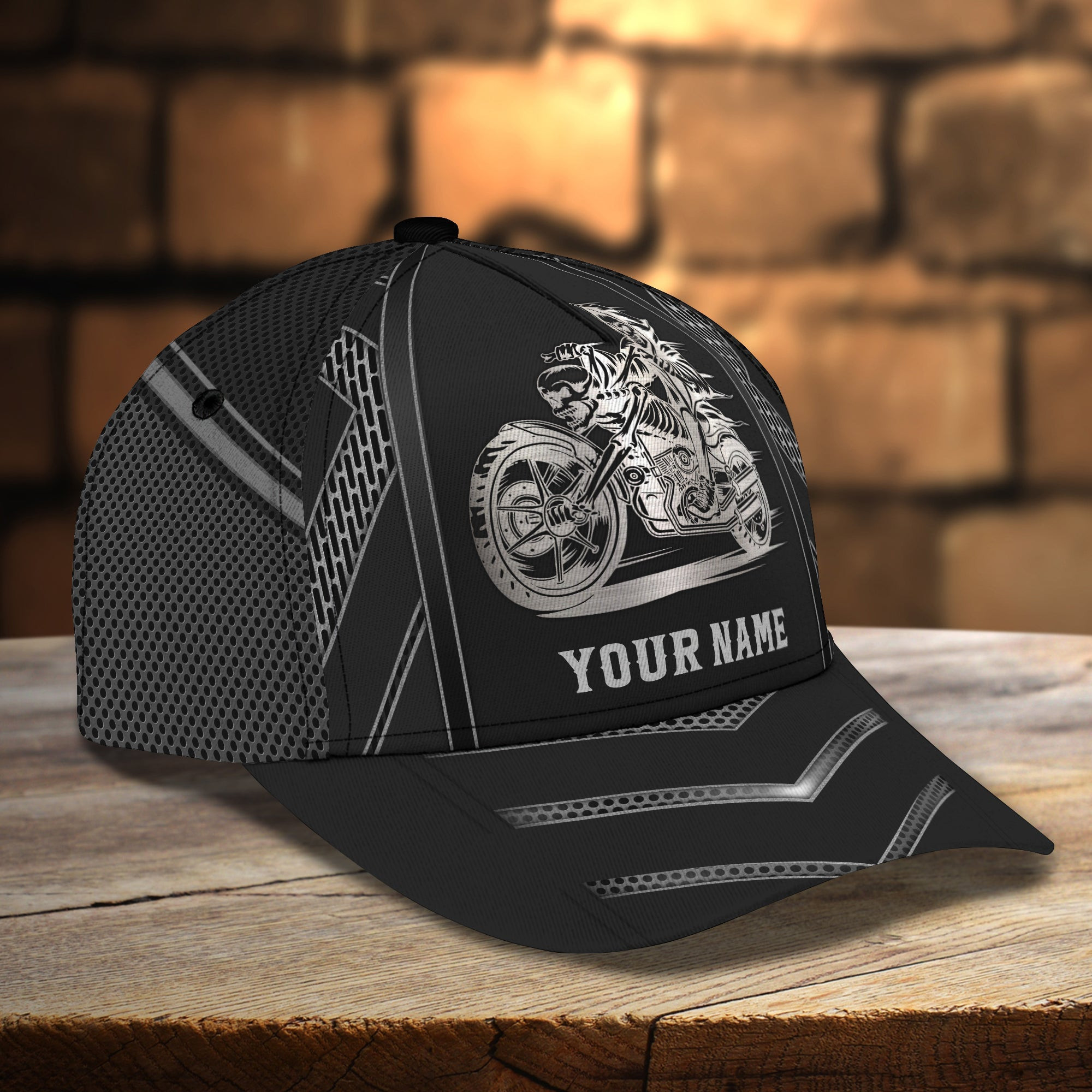 Adeenyc Custom Classic Biker Cap - Personalized Name Cap Hats Gifts for men & women Adeenyc.com