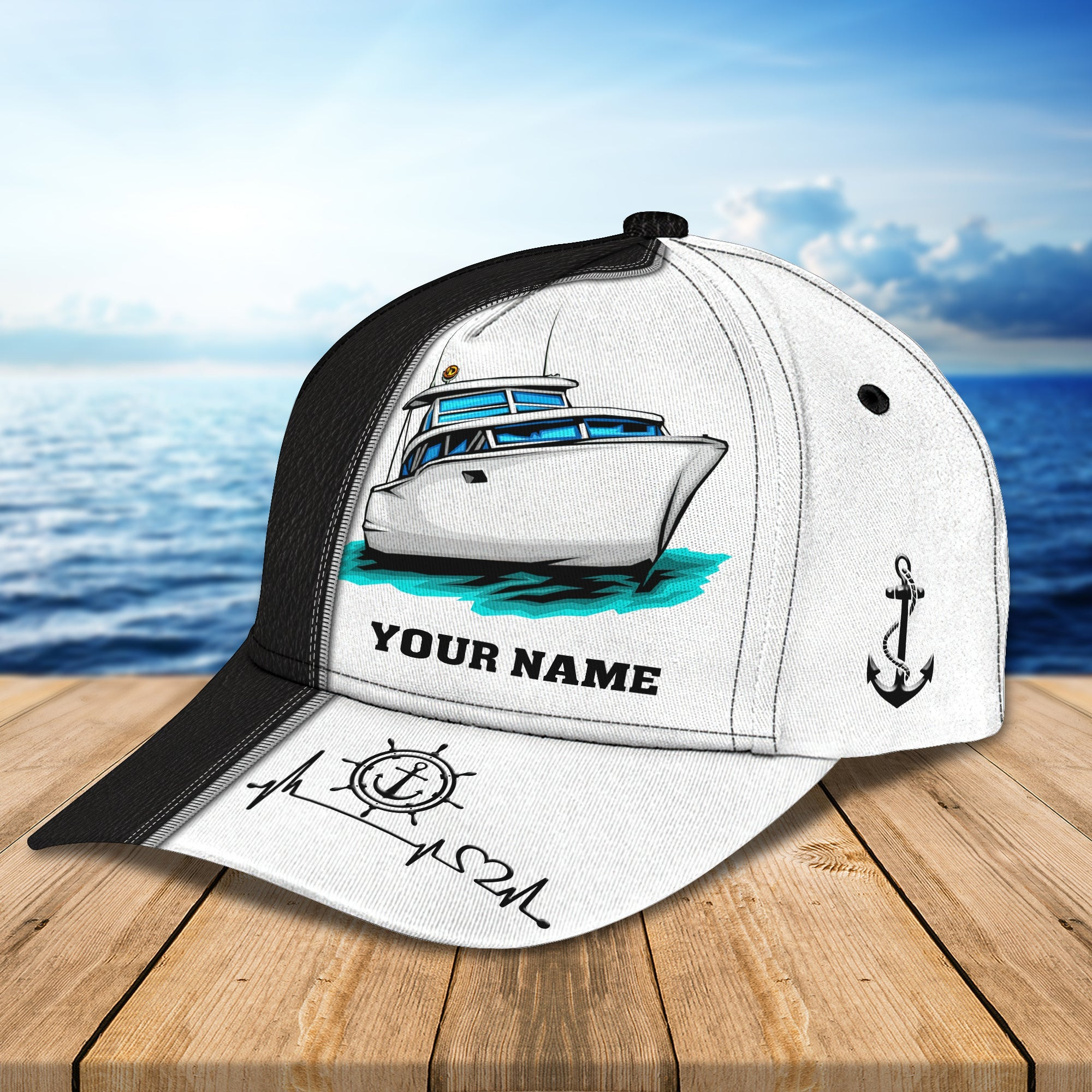 Adeenyc Custom Classic Boat Cap - Personalized Name Hat Hats Gifts for men & women Adeenyc.com