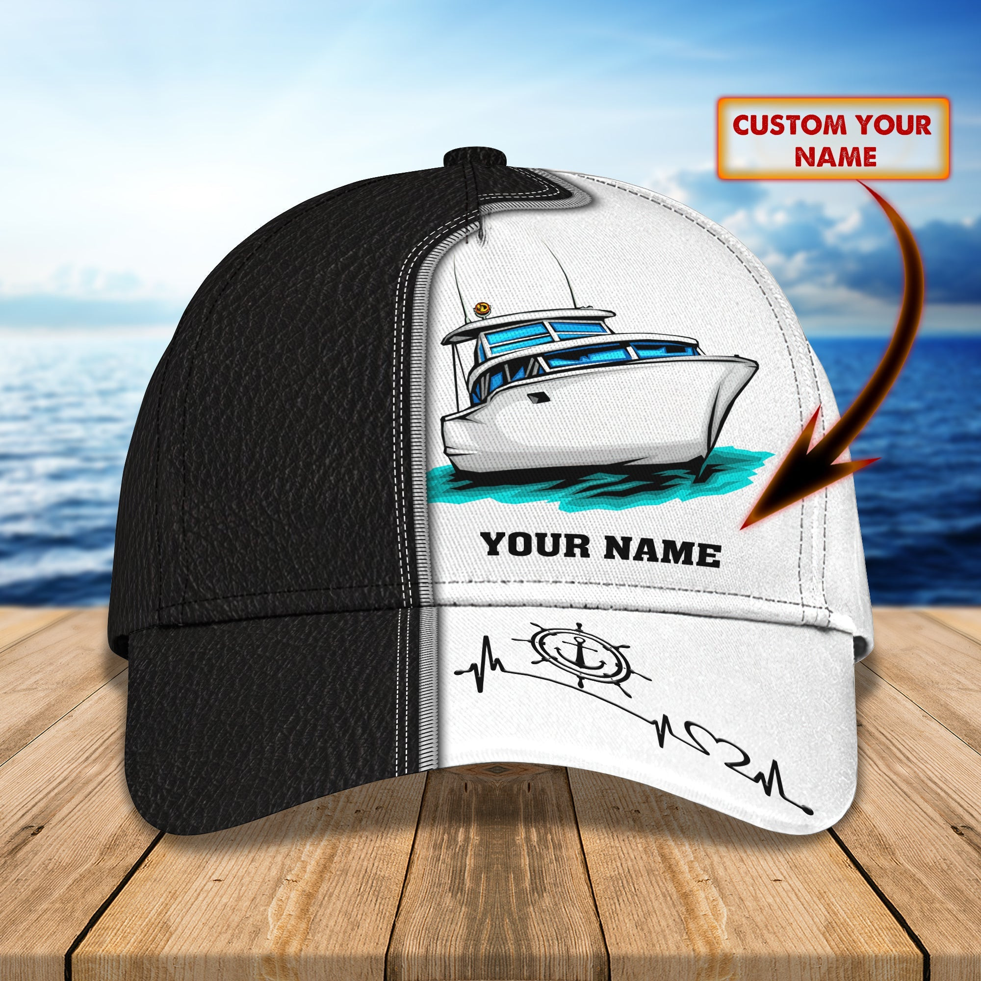 Adeenyc Custom Classic Boat Cap - Personalized Name Hat Hats Gifts for men & women Adeenyc.com