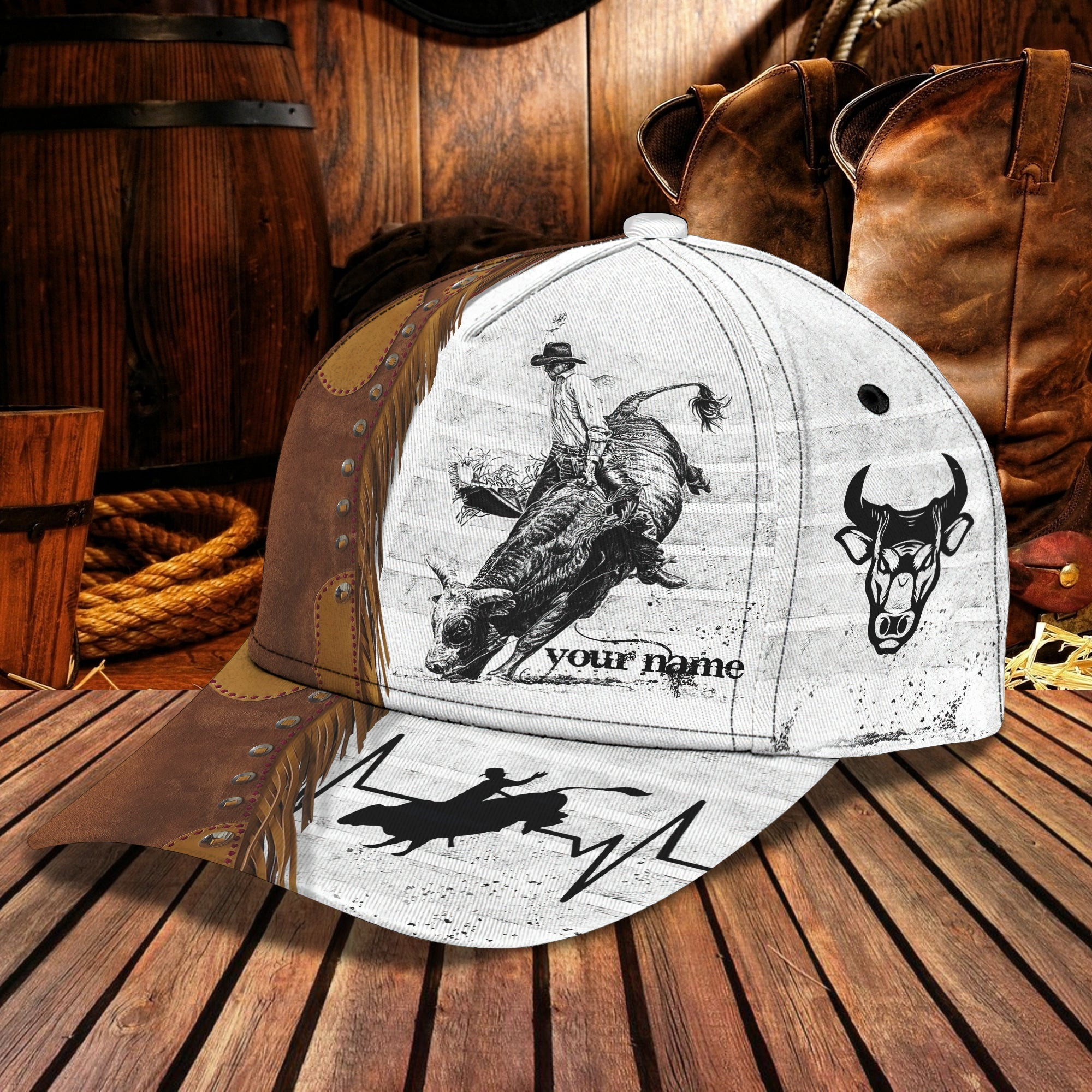 Adeenyc Custom Classic Bull Riding Cap - Personalized Name Hats Gifts for men & women Adeenyc.com