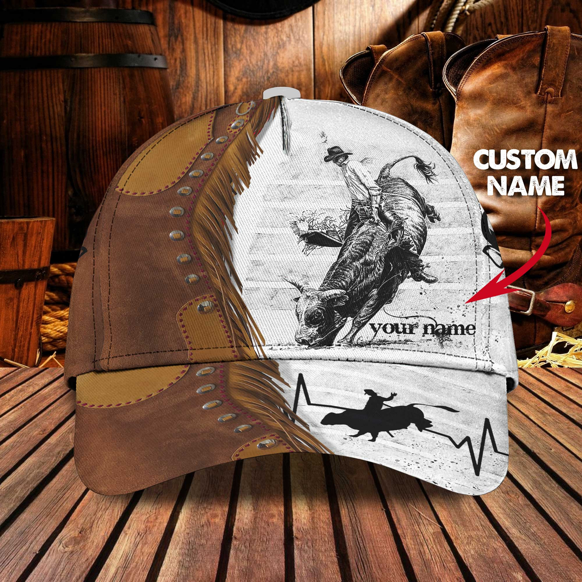 Adeenyc Custom Classic Bull Riding Cap - Personalized Name Hats Gifts for men & women Adeenyc.com