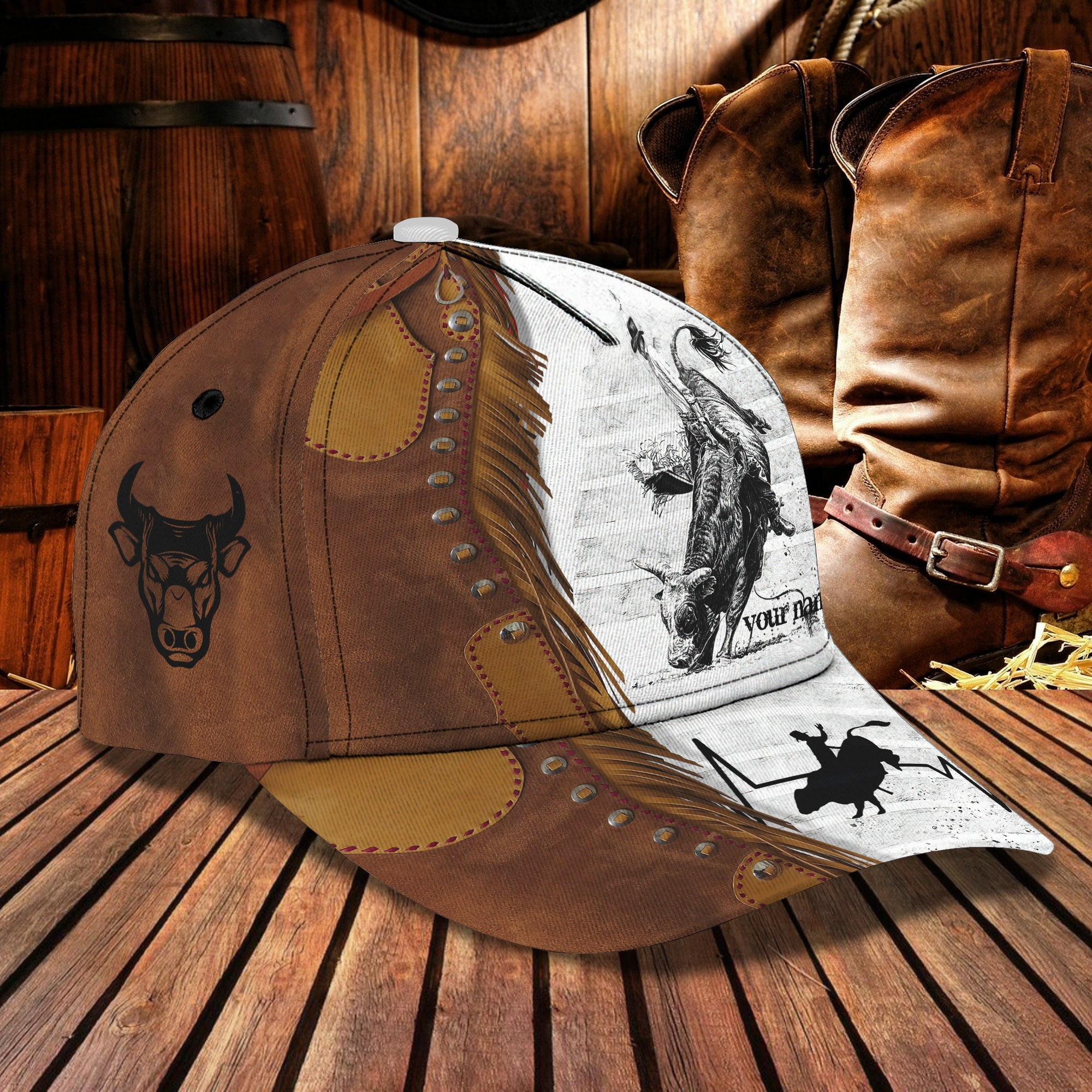 Adeenyc Custom Classic Bull Riding Cap - Personalized Name Hats Gifts for men & women Adeenyc.com