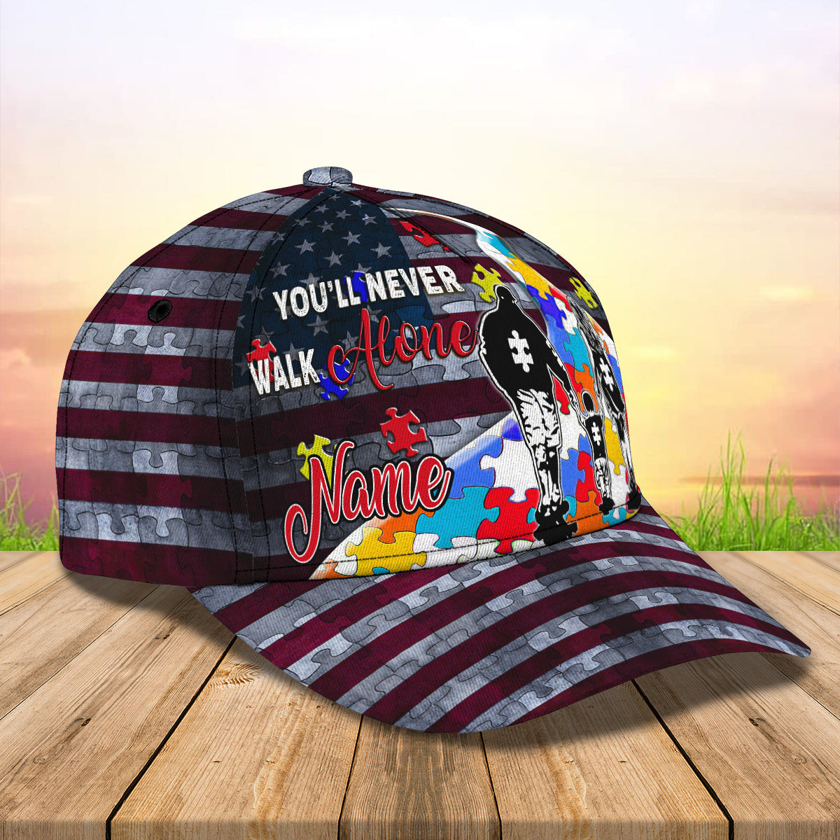 Adeenyc Custom Classic Cap Baseball Cap Hat Baseball Cap Hat- Autism Awareness - Personalized Name - Hh Hats Gifts for men & women Adeenyc.com