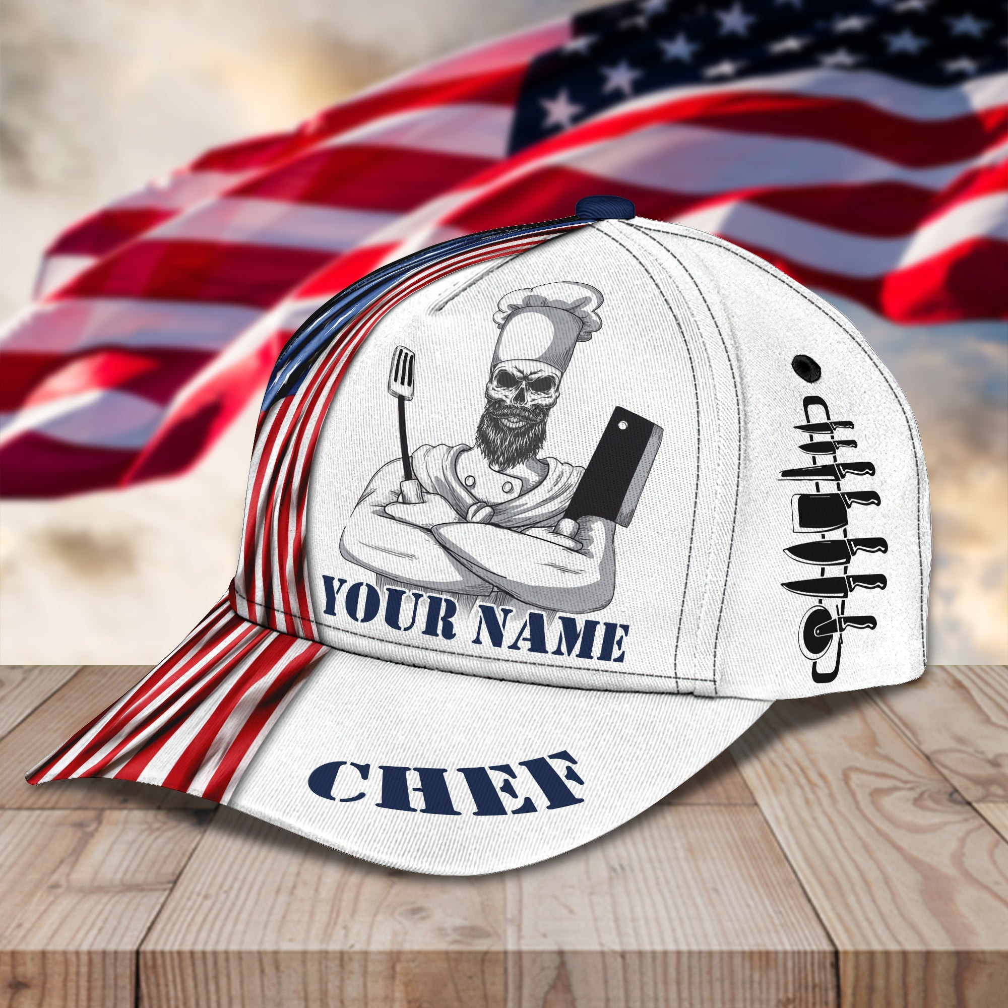 Adeenyc Custom Classic Cap Baseball Cap Hat Baseball Cap Hat For Chef - Personalized Name Cap For Culinary Enthusiast Hats Gifts for men & women Adeenyc.com