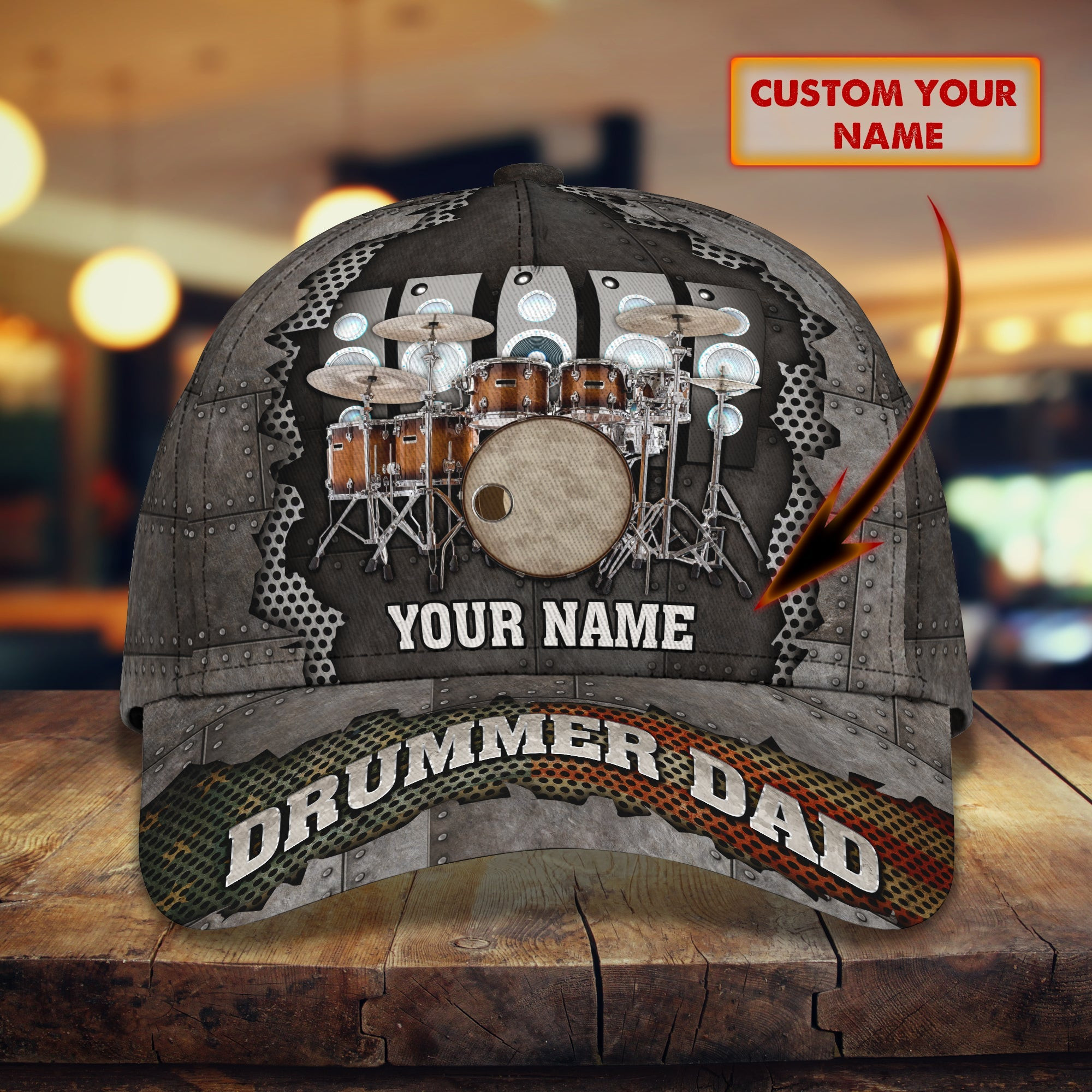 Adeenyc Custom Classic Cap Baseball Cap Hat Baseball Cap Hat For Drummer Dads - Personalized Gift Option Hats Gifts for men & women Adeenyc.com