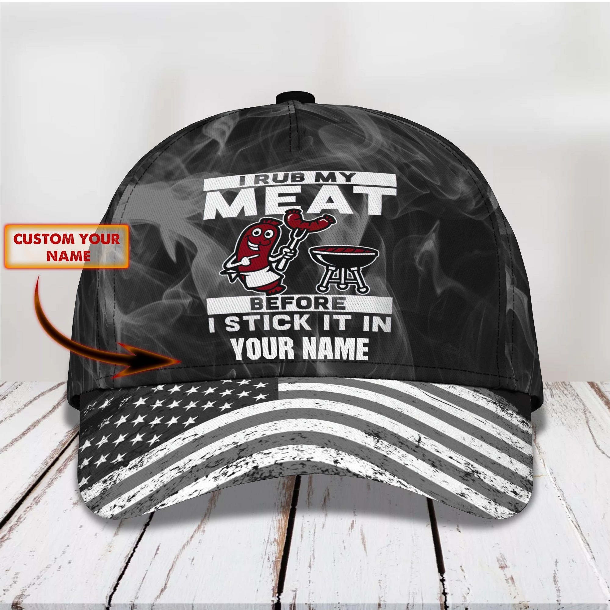 Adeenyc Custom Classic Cap Baseball Cap Hat Baseball Cap Hat For Grilling Meat - Personalized Bbq Hat Hats Gifts for men & women Adeenyc.com