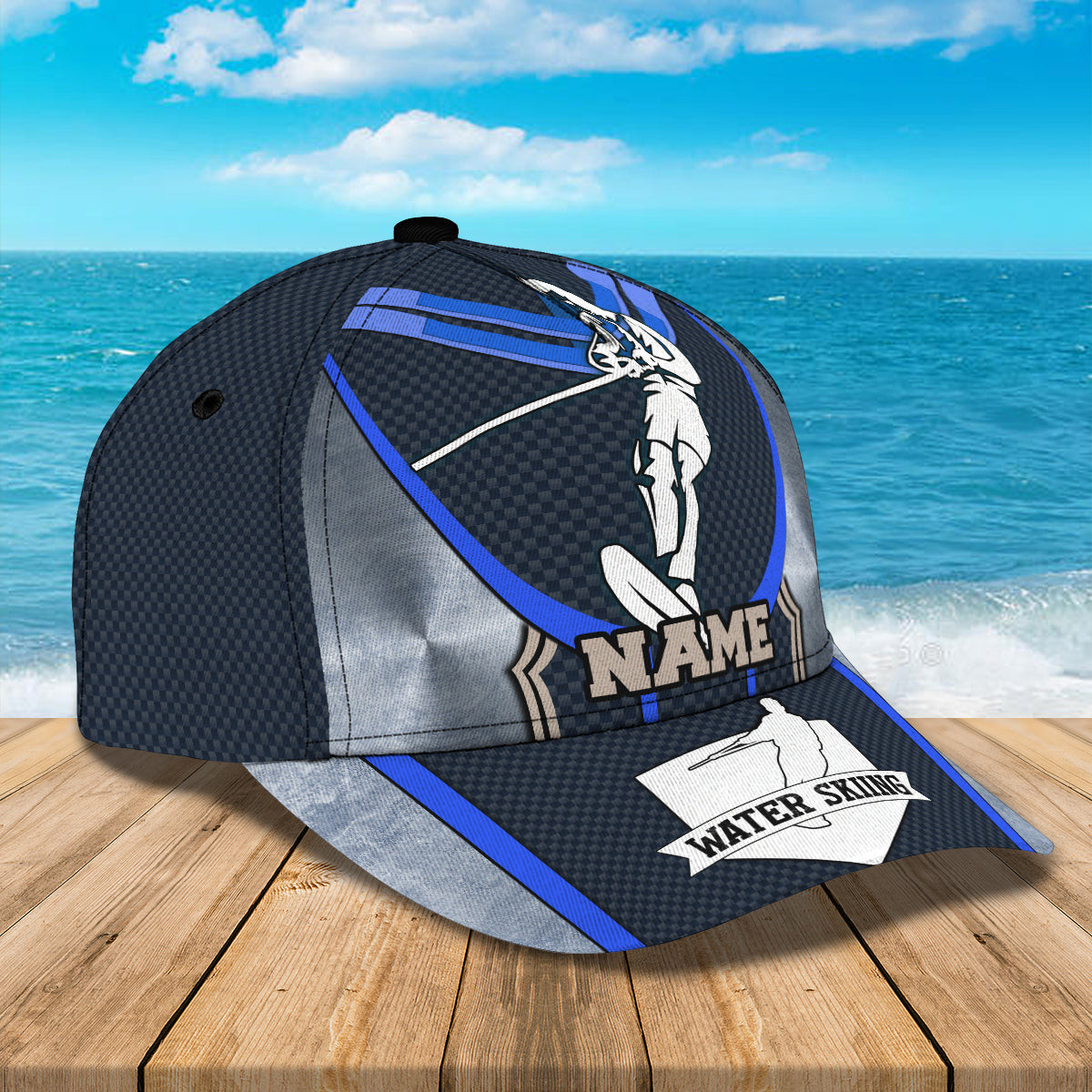 Adeenyc Custom Classic Cap Baseball Cap Hat Baseball Cap Hat For Water Skiing - Personalized Name Option Hats Gifts for men & women Adeenyc.com