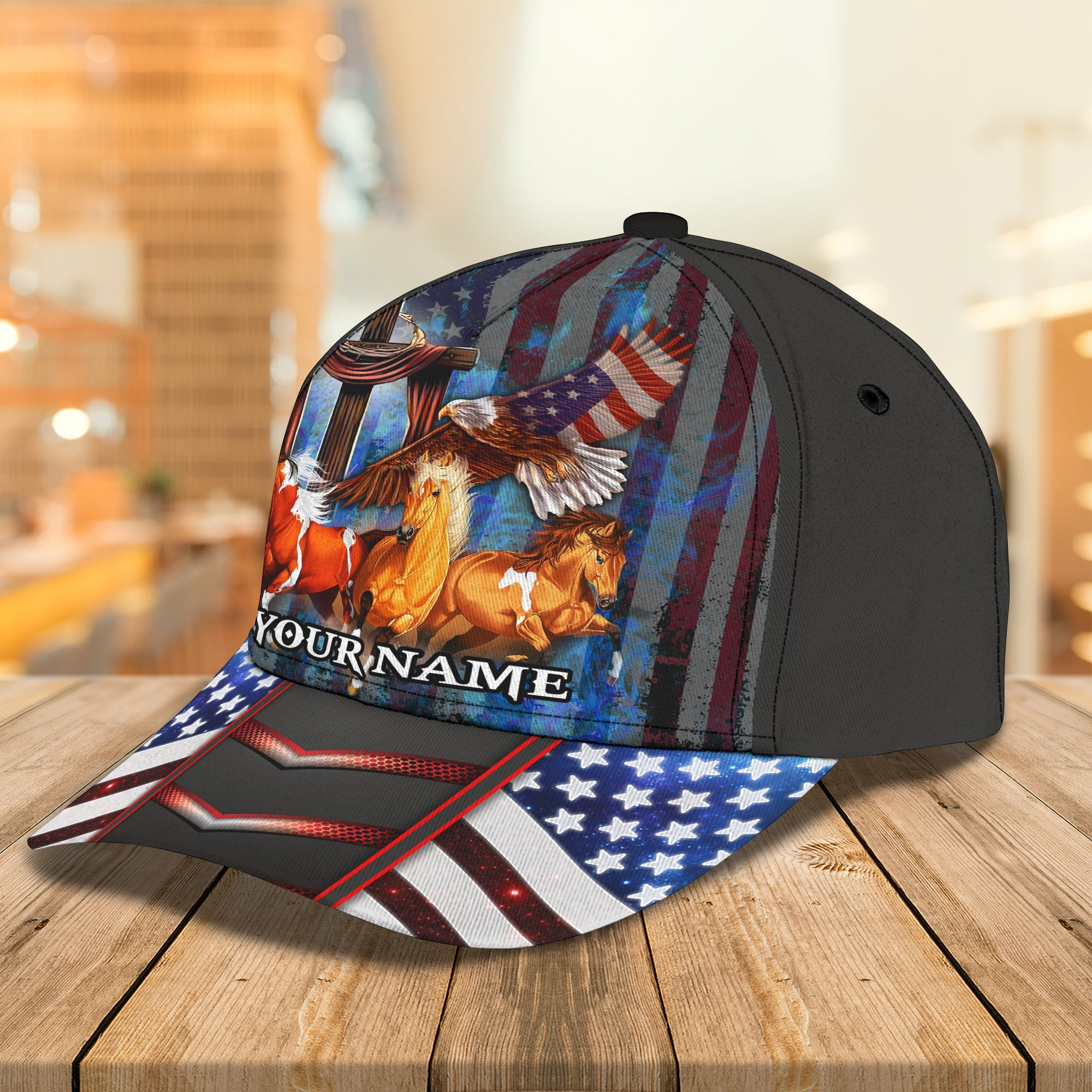 Adeenyc Custom Classic Cap Baseball Cap Hat Baseball Cap Hat- Personalized American Horse Name Cap Hats Gifts for men & women Adeenyc.com