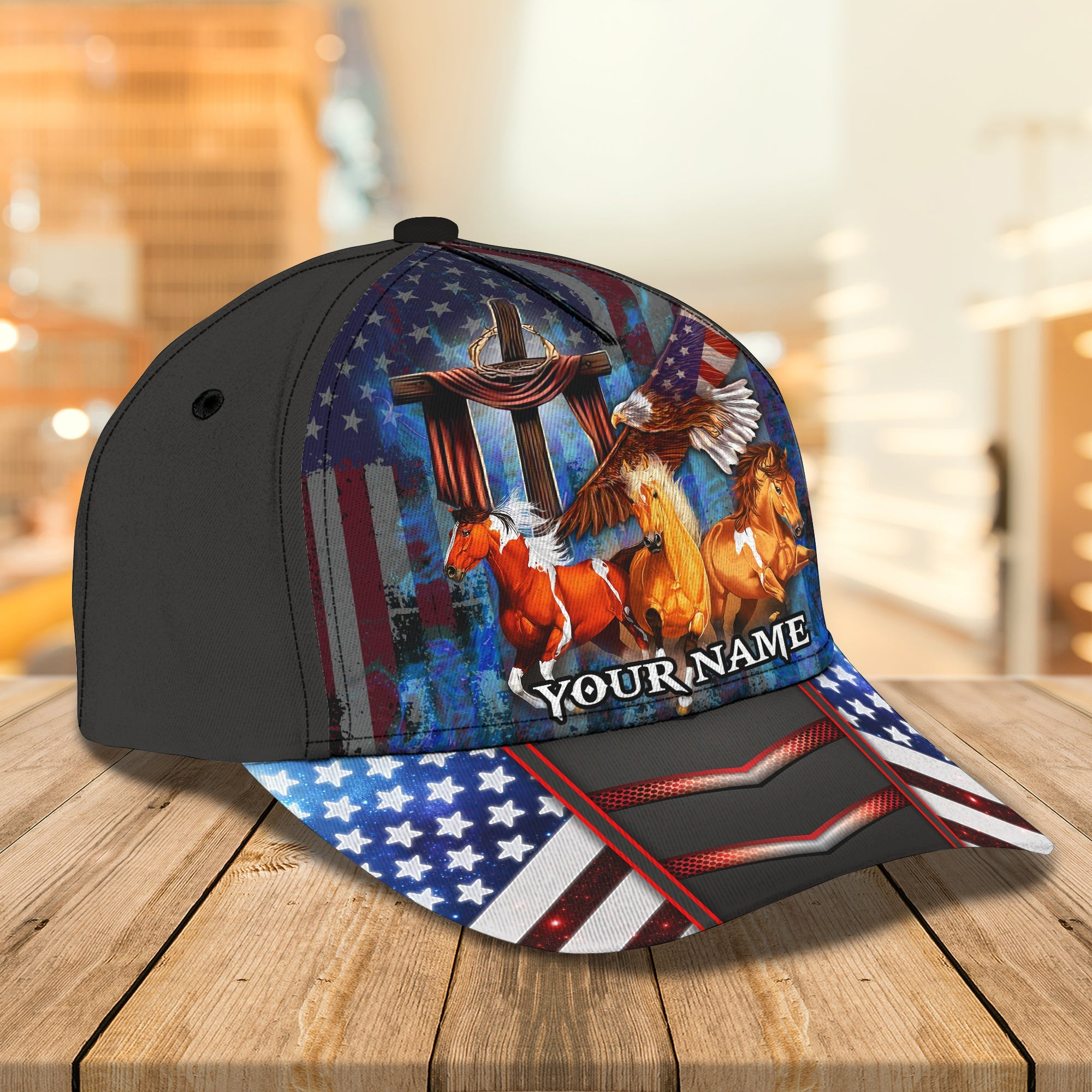 Adeenyc Custom Classic Cap Baseball Cap Hat Baseball Cap Hat- Personalized American Horse Name Cap Hats Gifts for men & women Adeenyc.com