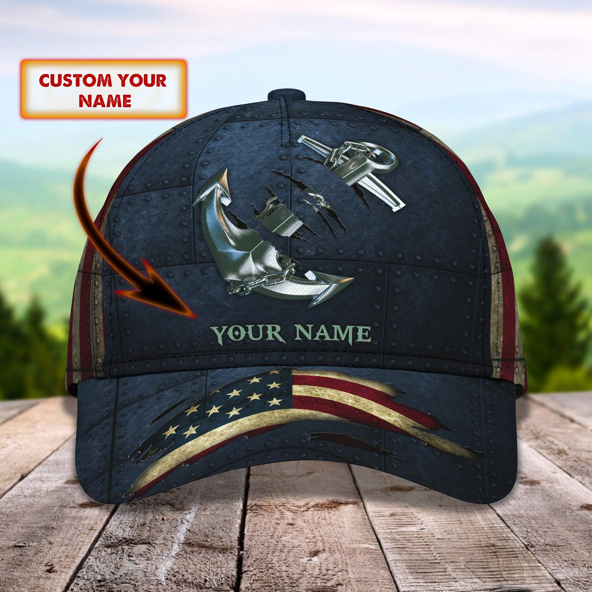 Adeenyc Custom Classic Cap Baseball Cap Hat Baseball Cap Hat- Personalized Anchor Design Hats Gifts for men & women Adeenyc.com