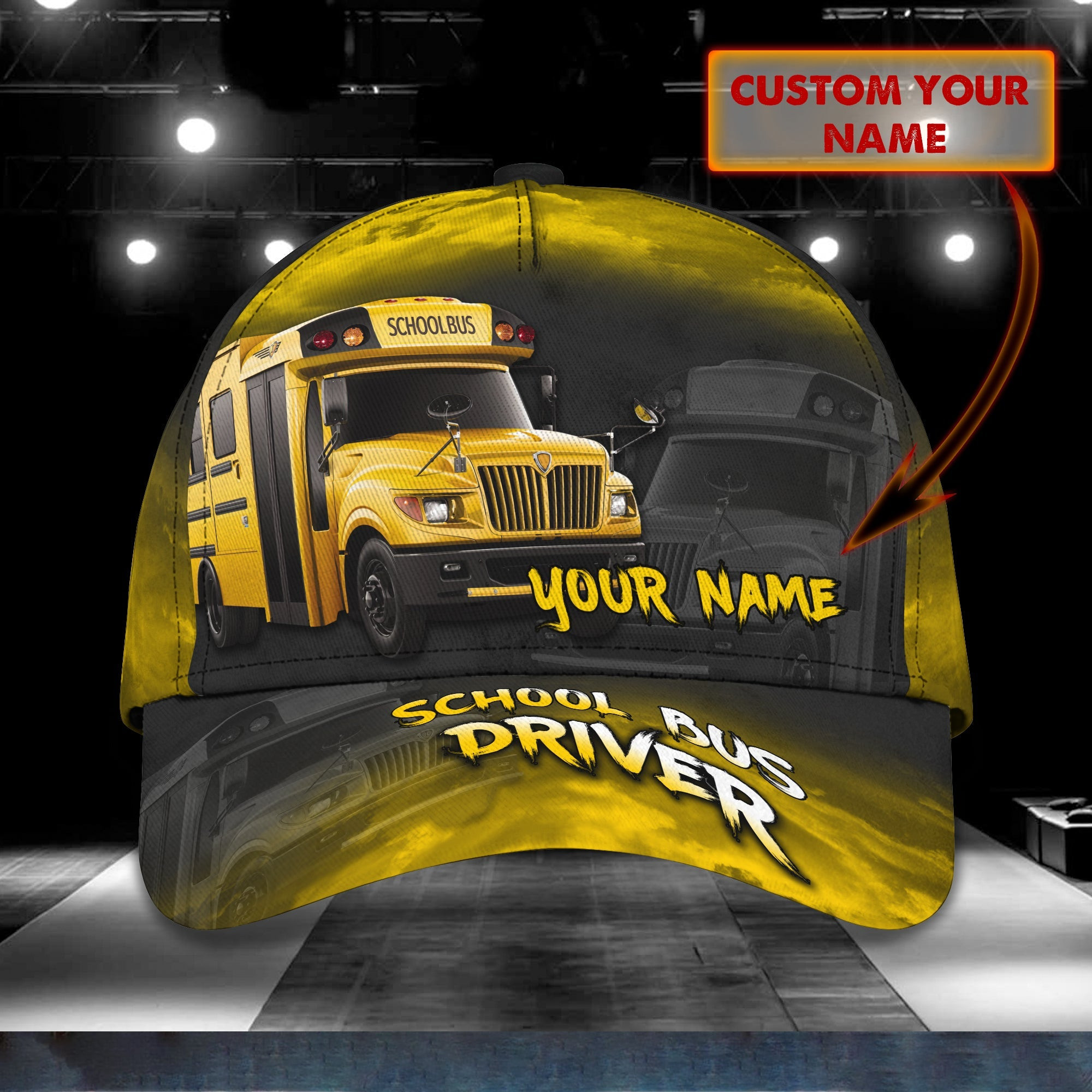 Adeenyc Custom Classic Cap Baseball Cap Hat Baseball Cap Hat- Personalized Bus Driver Name Cap Hats Gifts for men & women Adeenyc.com