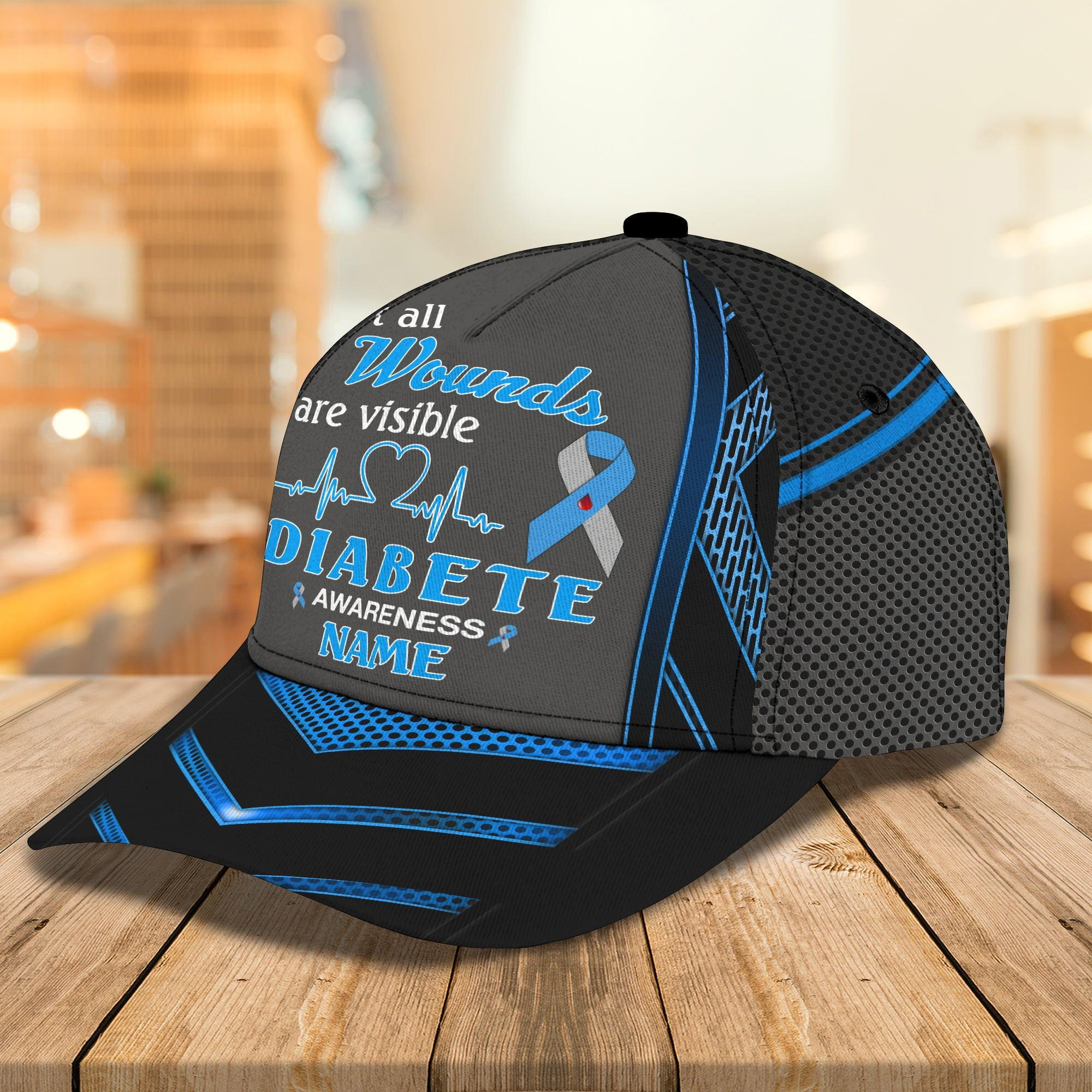 Adeenyc Custom Classic Cap Baseball Cap Hat Baseball Cap Hat- Personalized Diabetes Awareness Gift Hats Gifts for men & women Adeenyc.com