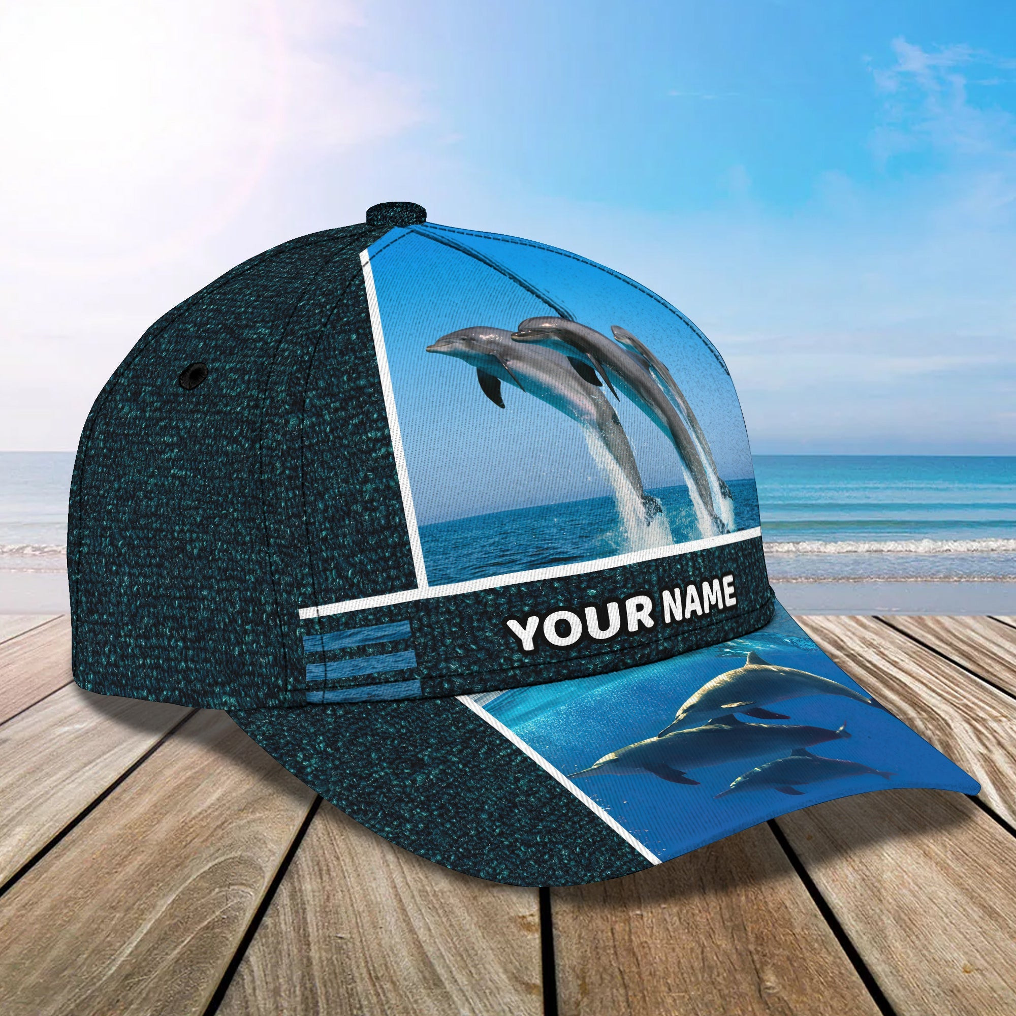 Adeenyc Custom Classic Cap Baseball Cap Hat Baseball Cap Hat- Personalized Dolphin Hats Gifts for men & women Adeenyc.com