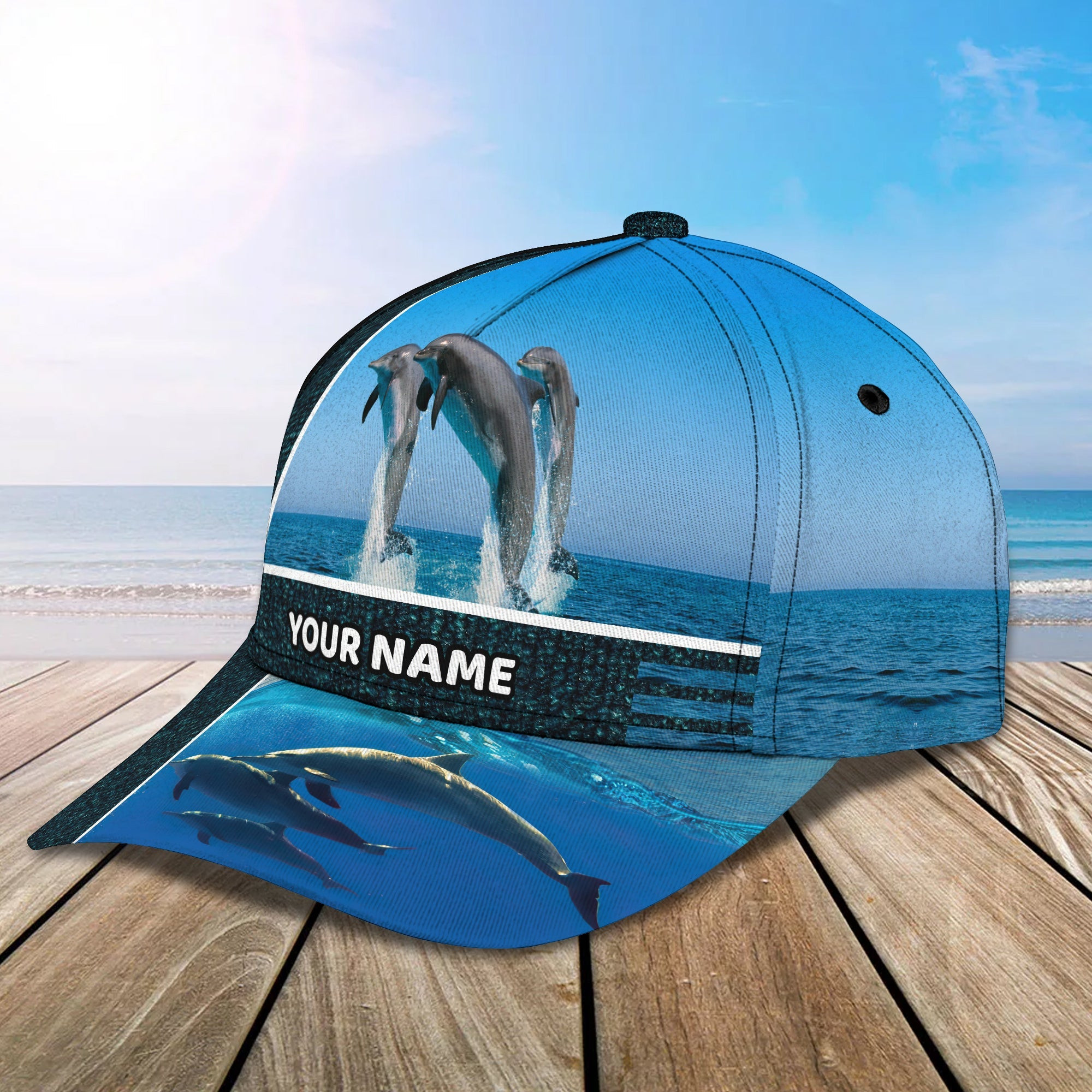 Adeenyc Custom Classic Cap Baseball Cap Hat Baseball Cap Hat- Personalized Dolphin Hats Gifts for men & women Adeenyc.com