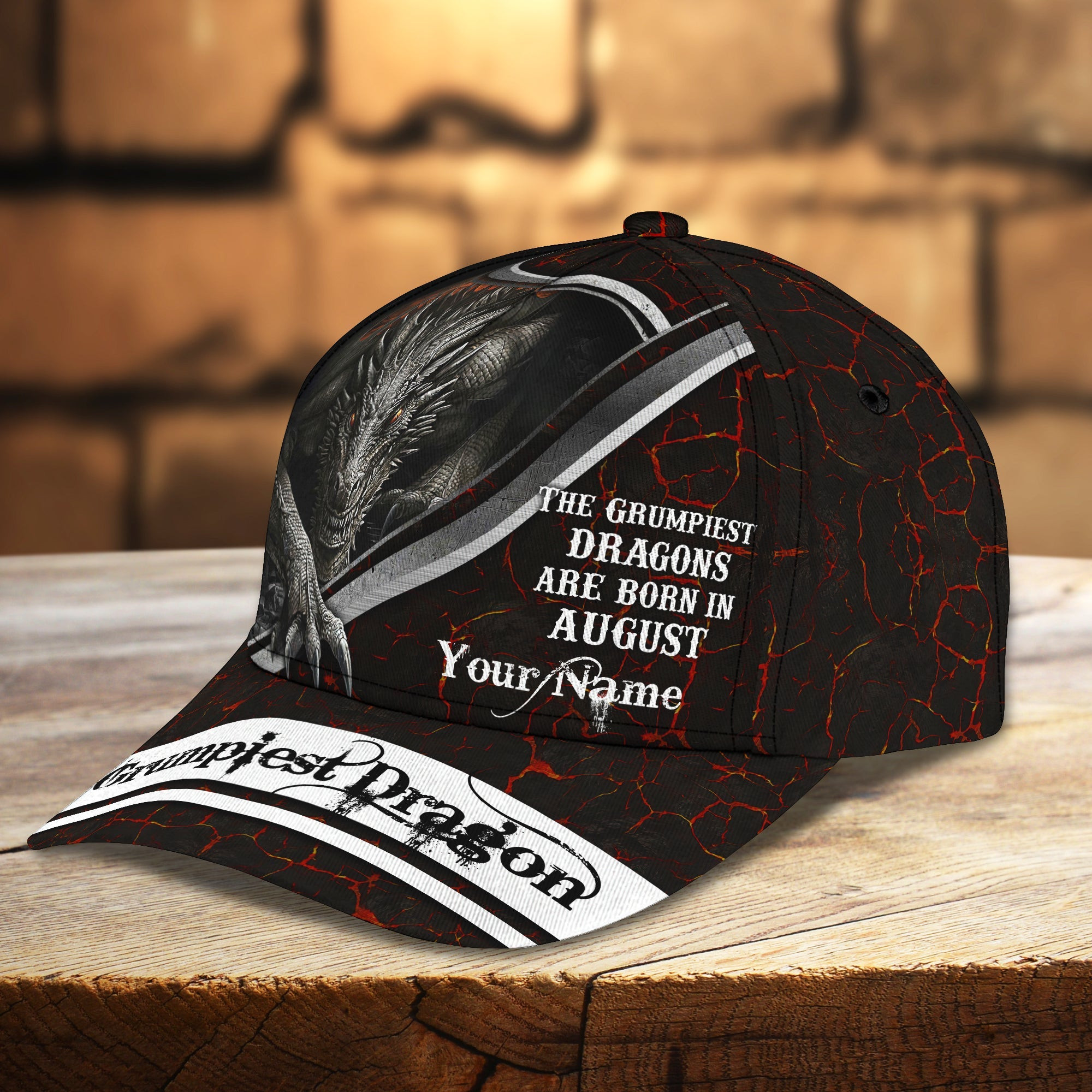 Adeenyc Custom Classic Cap Baseball Cap Hat Baseball Cap Hat- Personalized Dragon Name Hats Gifts for men & women Adeenyc.com