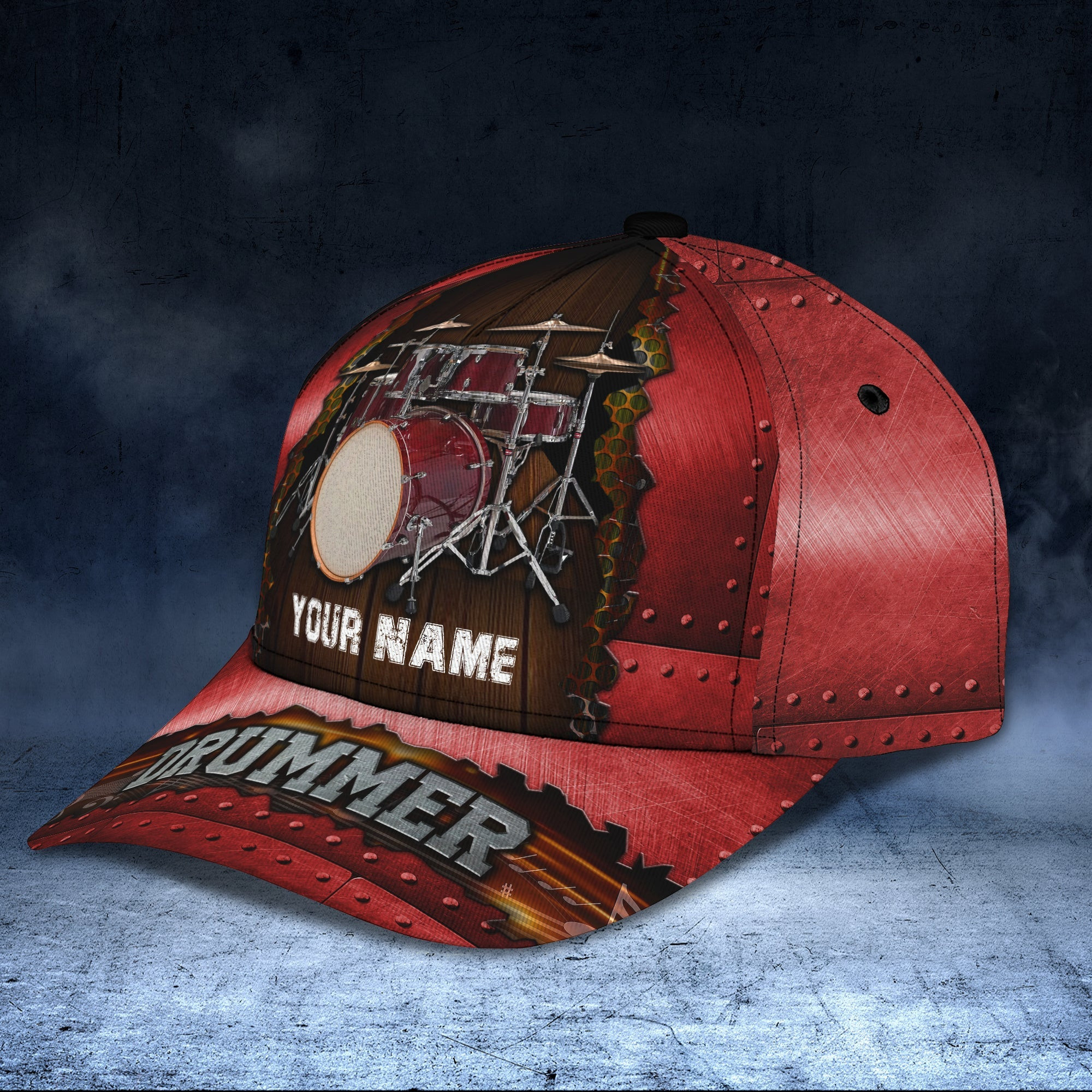 Adeenyc Custom Classic Cap Baseball Cap Hat Baseball Cap Hat- Personalized Drum Design Hats Gifts for men & women Adeenyc.com