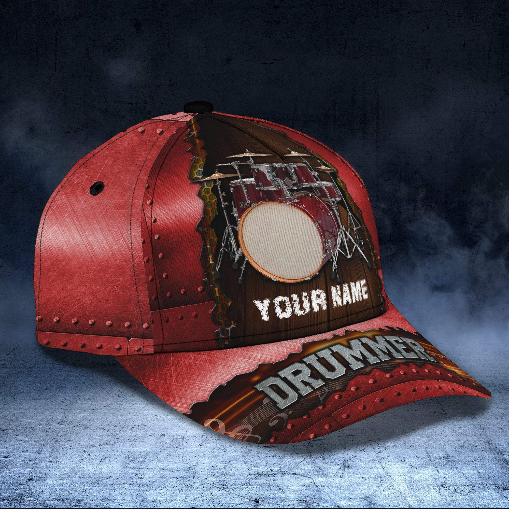 Adeenyc Custom Classic Cap Baseball Cap Hat Baseball Cap Hat- Personalized Drum Design Hats Gifts for men & women Adeenyc.com