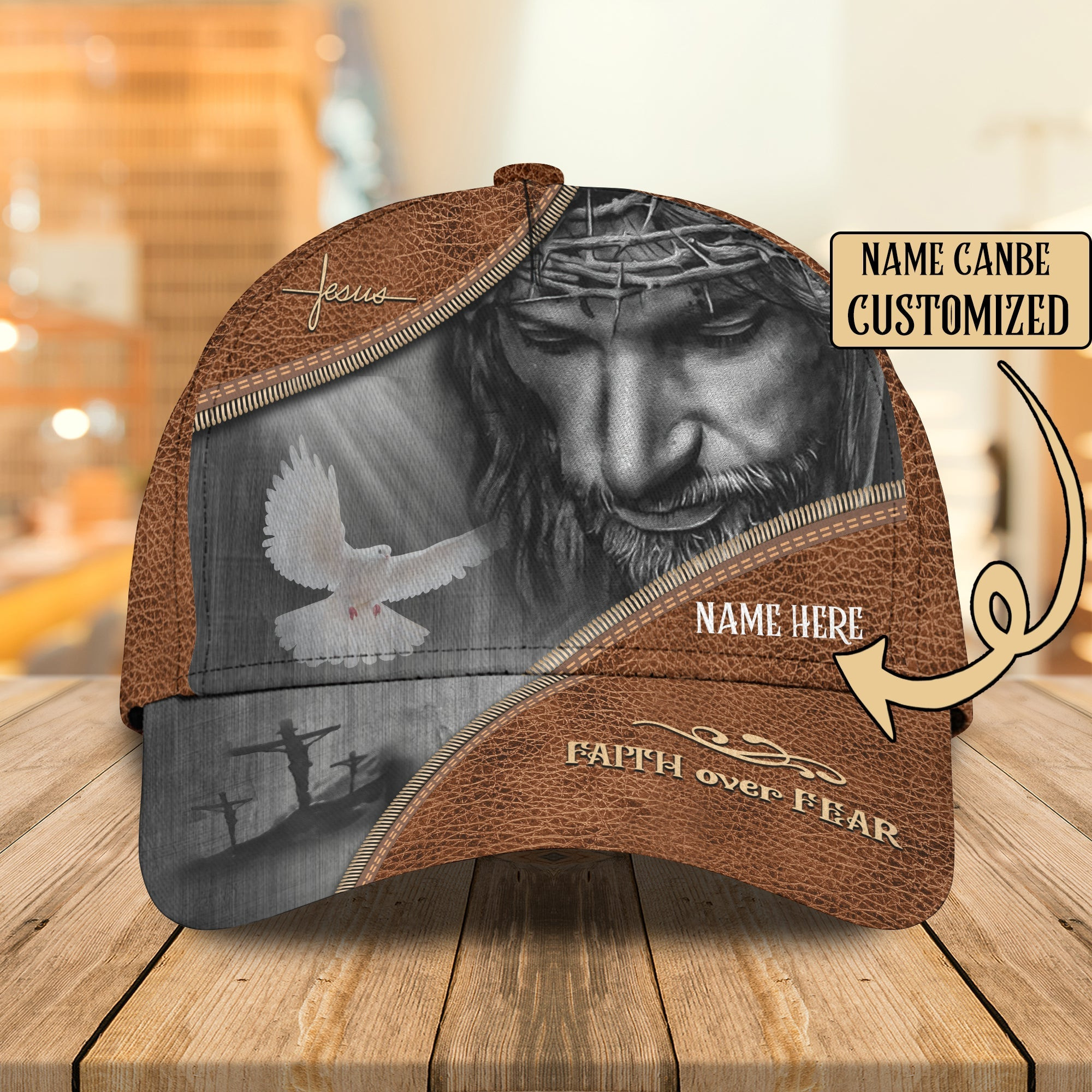 Adeenyc Custom Classic Cap Baseball Cap Hat Baseball Cap Hat- Personalized Faith Over Fear Cap Hats Gifts for men & women Adeenyc.com